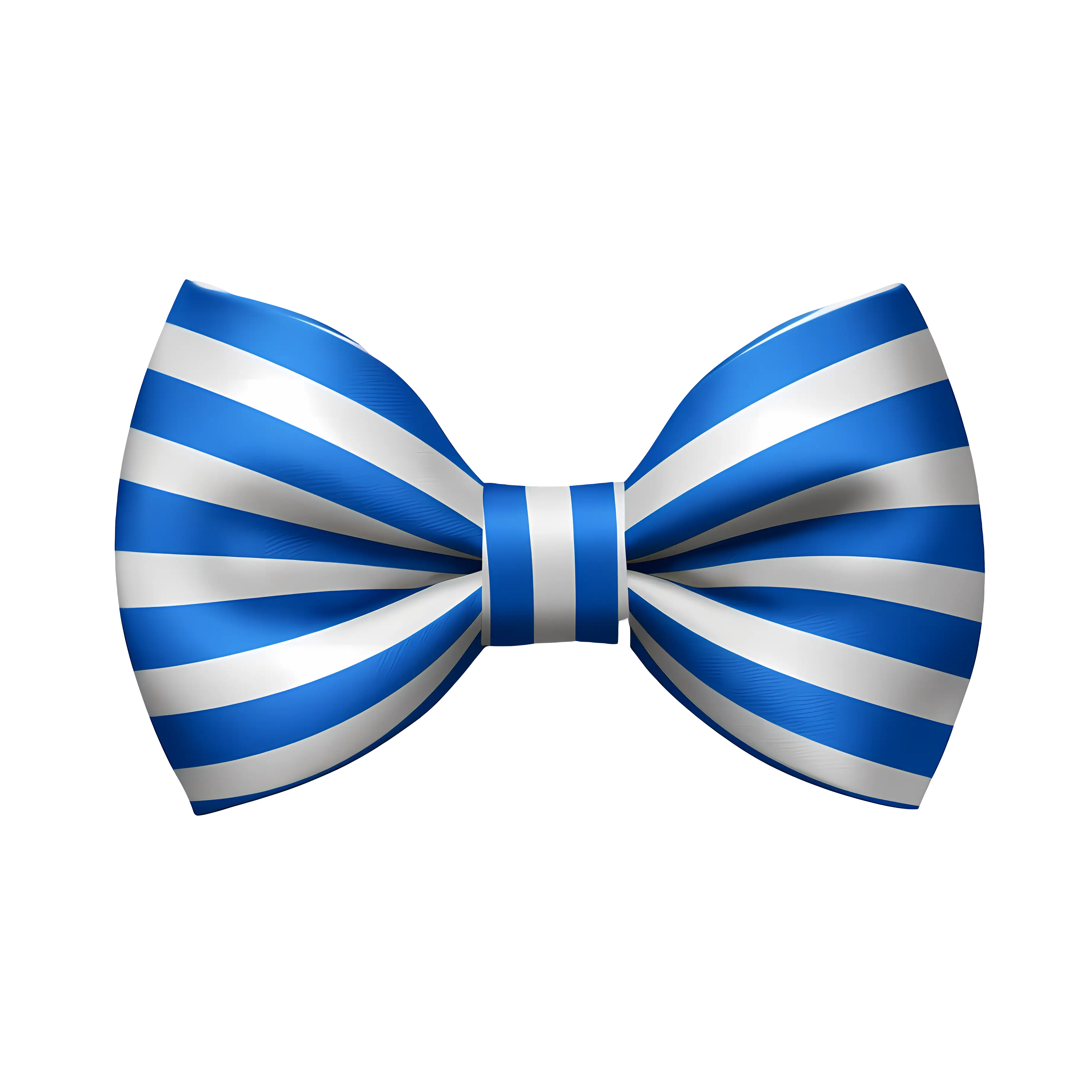 Blue Striped Bow Tie