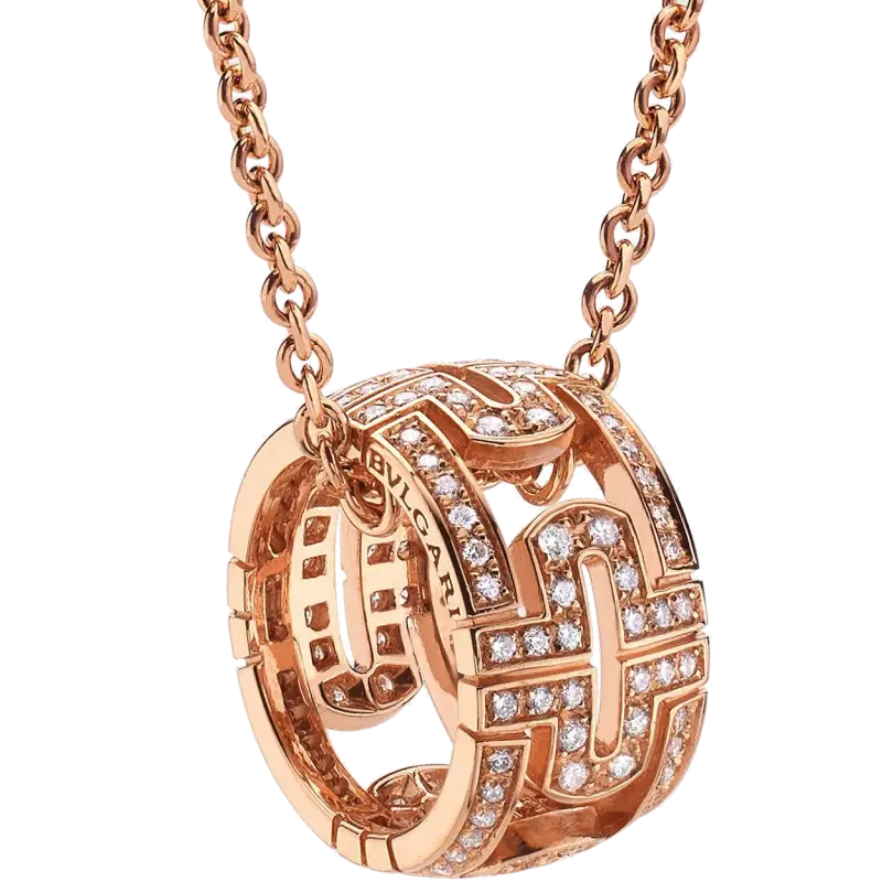 Elegant Rose Gold Necklace with Diamonds