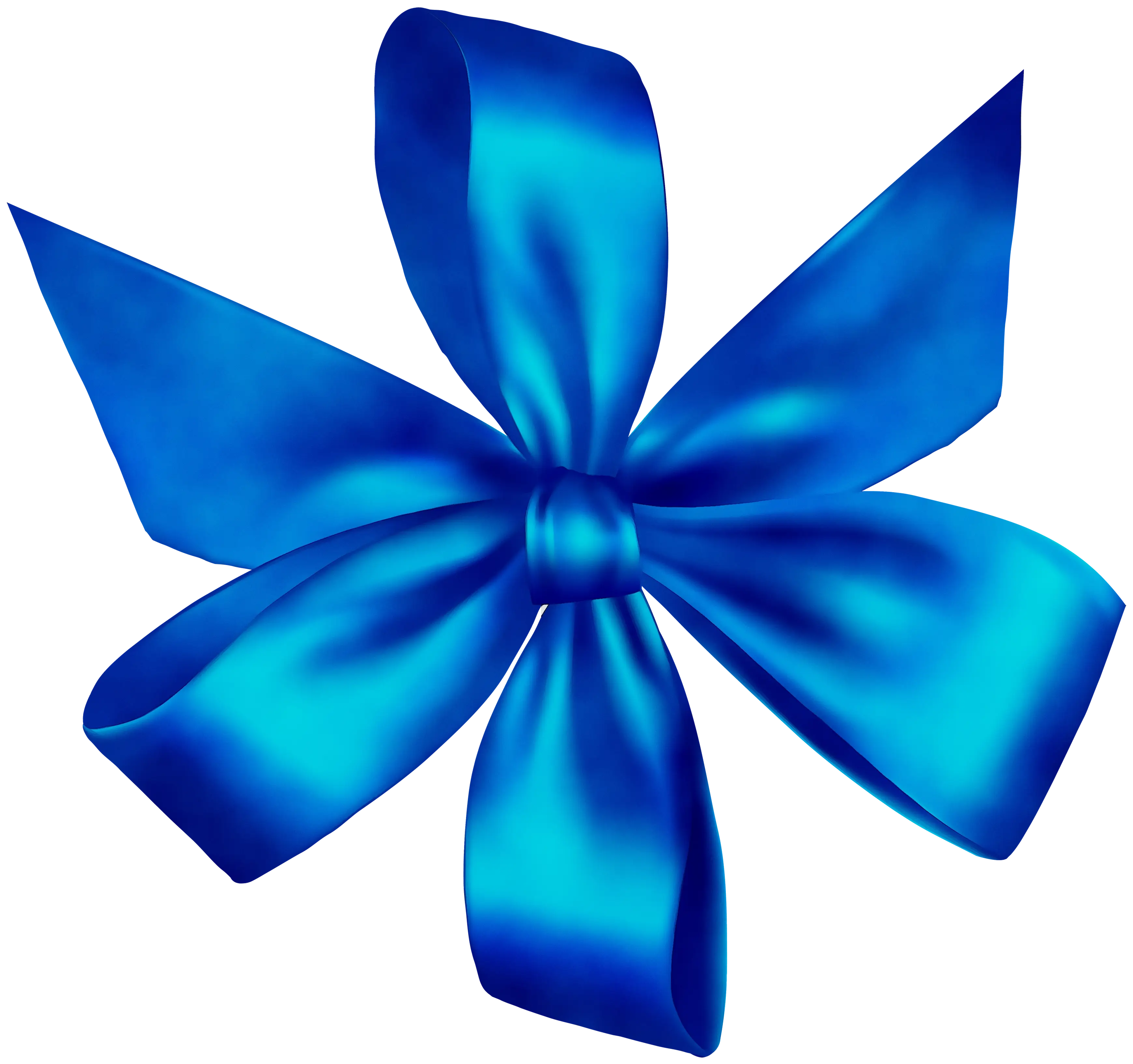 Blue Ribbon Bow Decoration