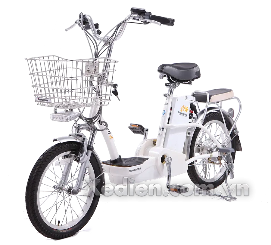 Modern Electric Bicycle with Basket