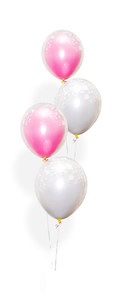 Pink and White Balloons for Party Decoration