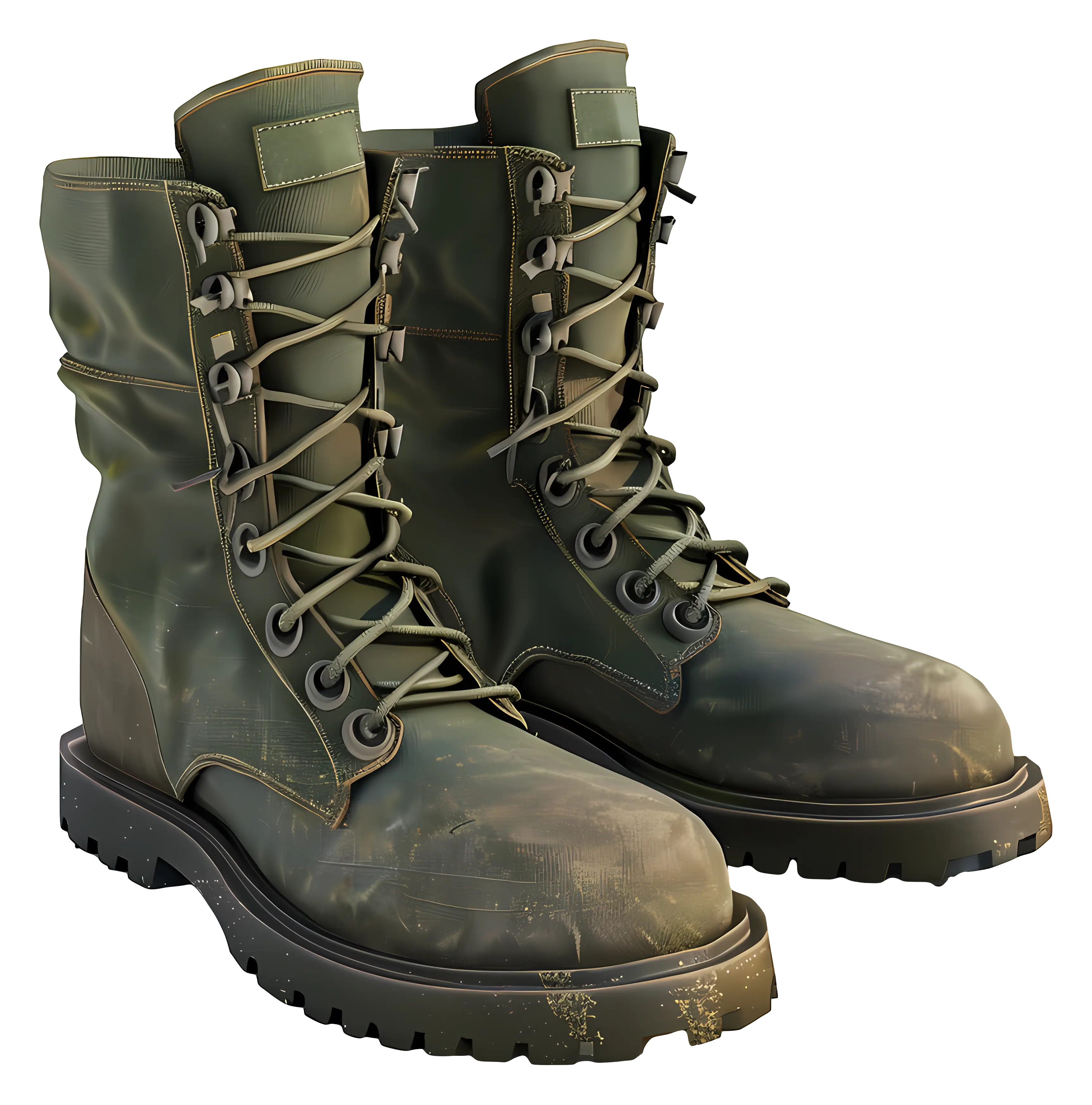 Pair of Green Military Boots