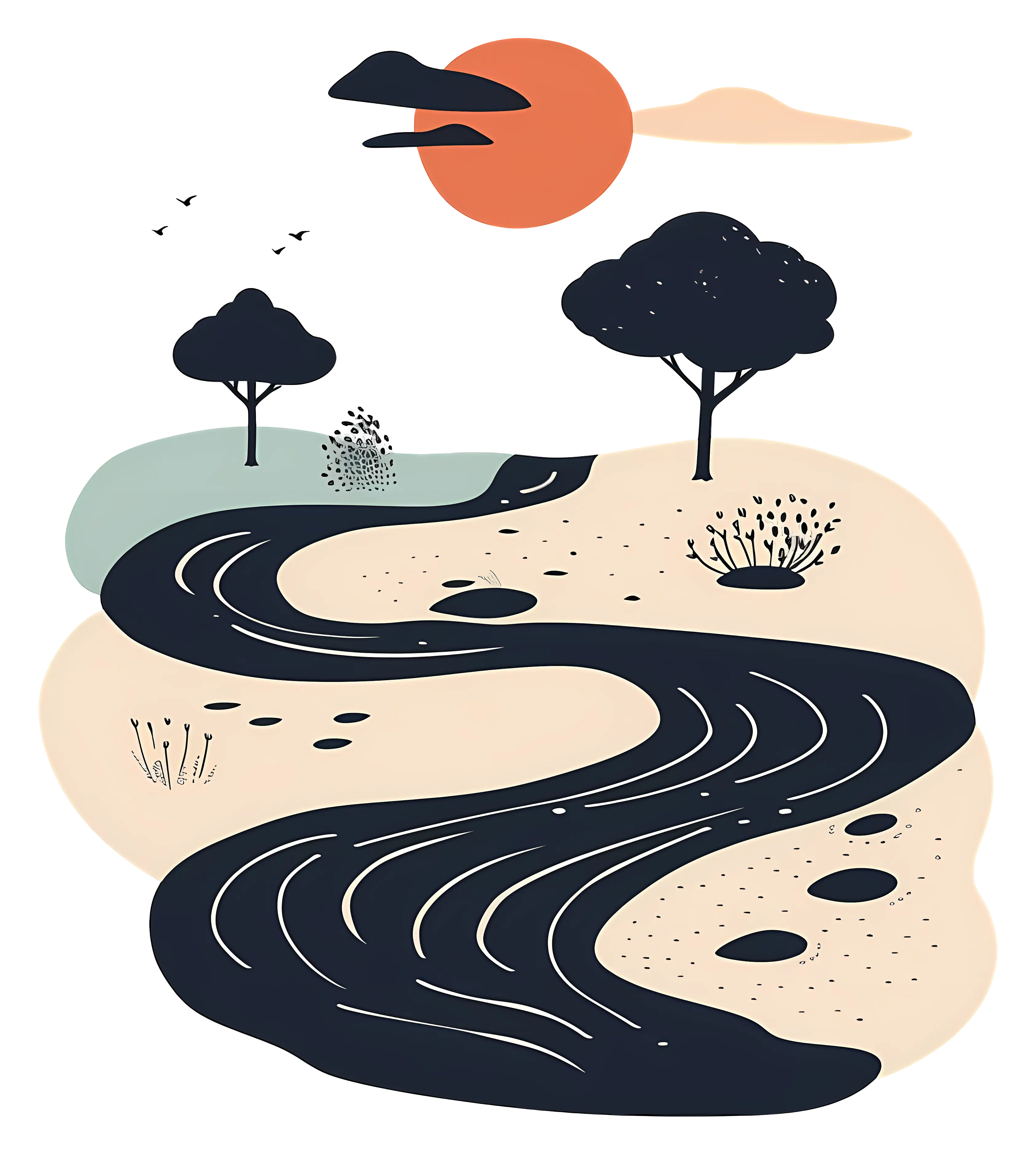 Serene River Landscape