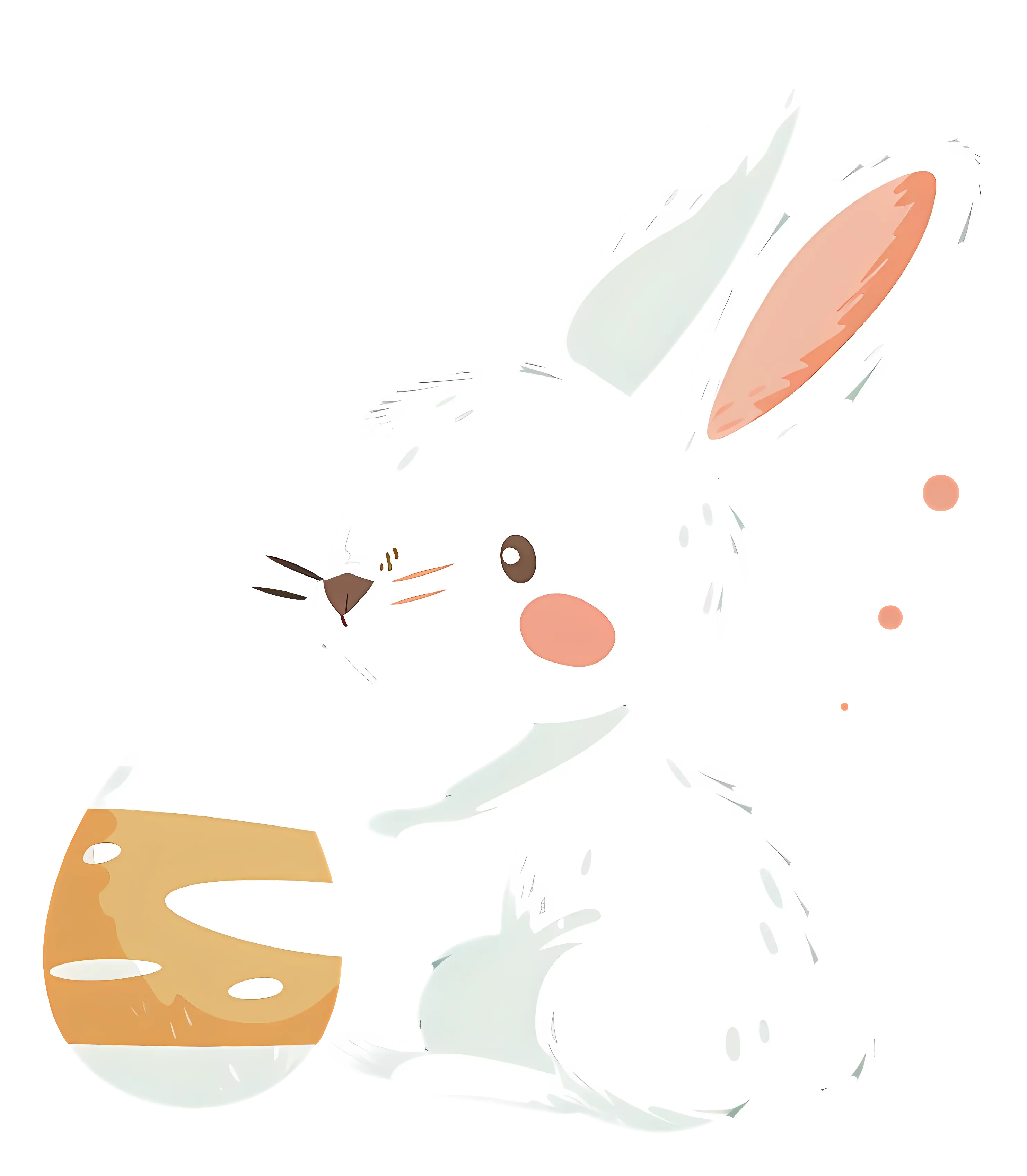 White Rabbit with Easter Egg