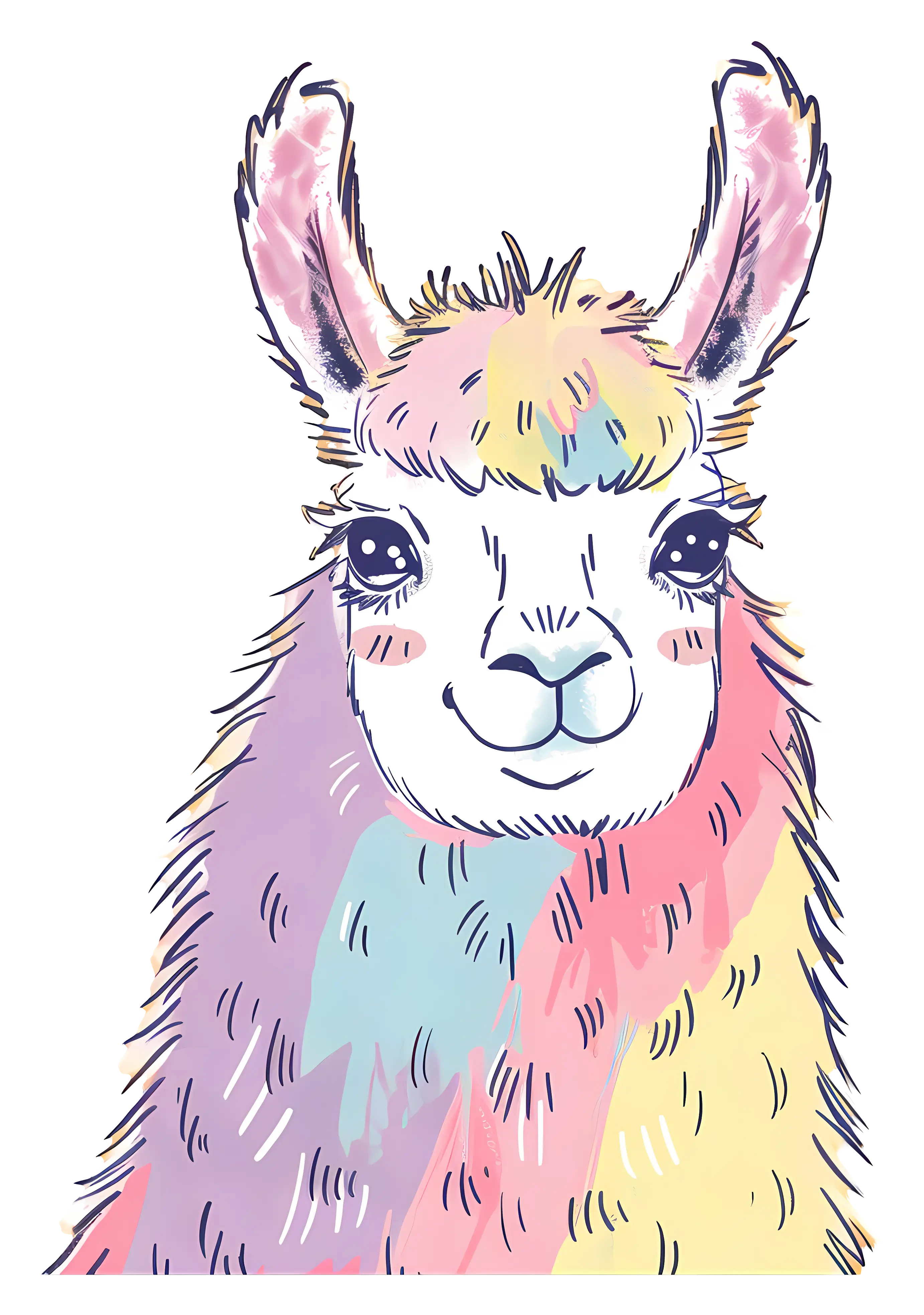 Cute Rainbow Llama