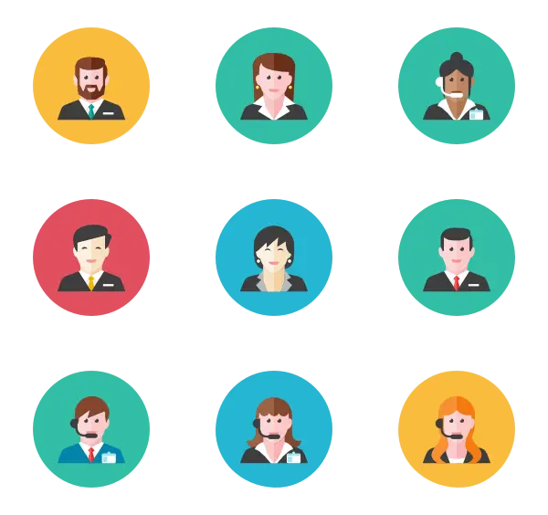 Employee Avatar Profiles in Circular Designs