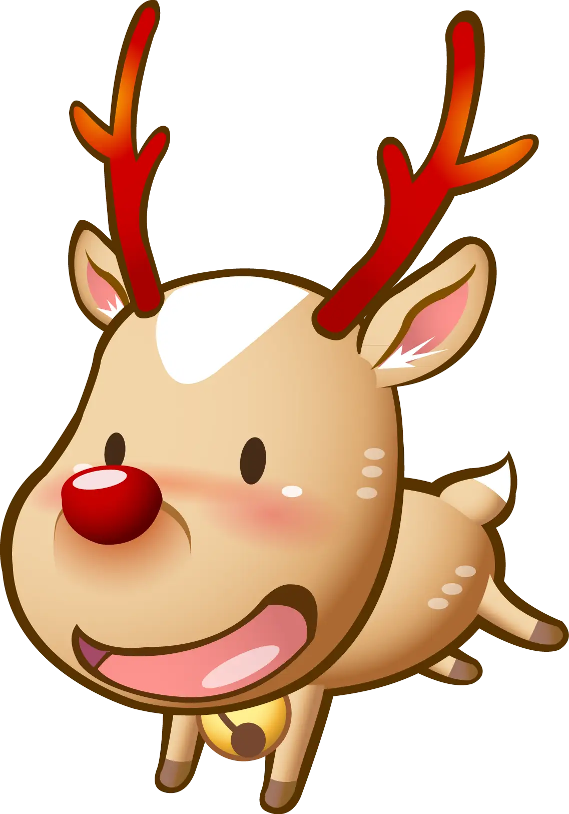 Cute Cartoon Reindeer for Christmas