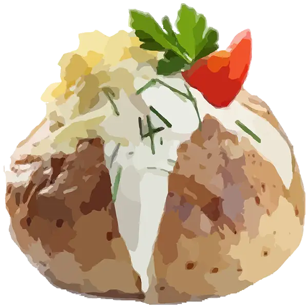 Delicious Baked Potato with Toppings