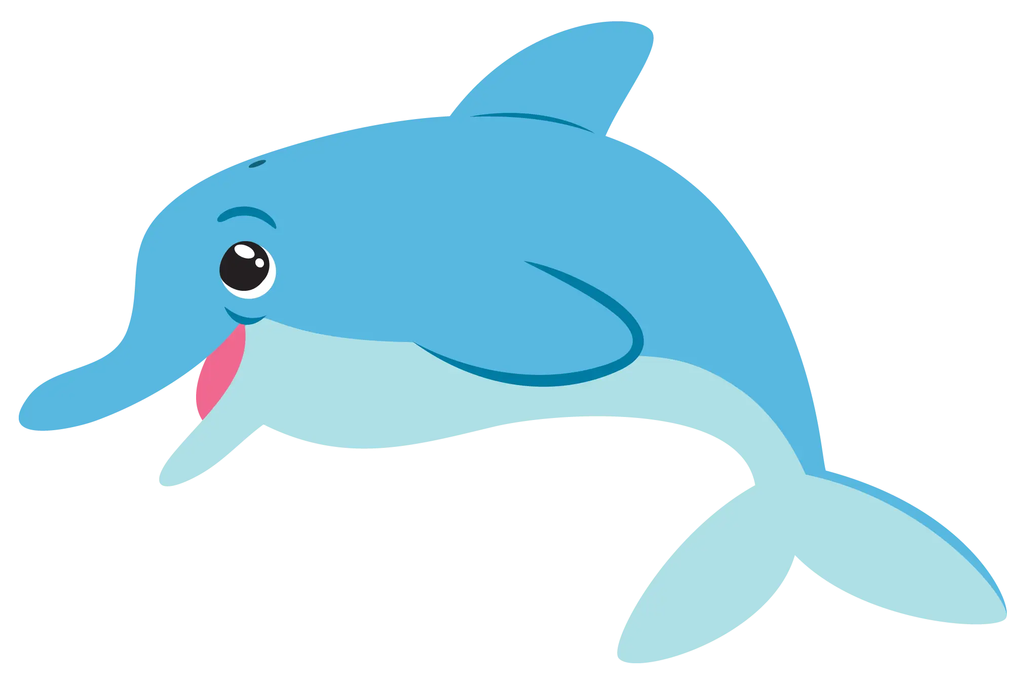 Happy Blue Dolphin