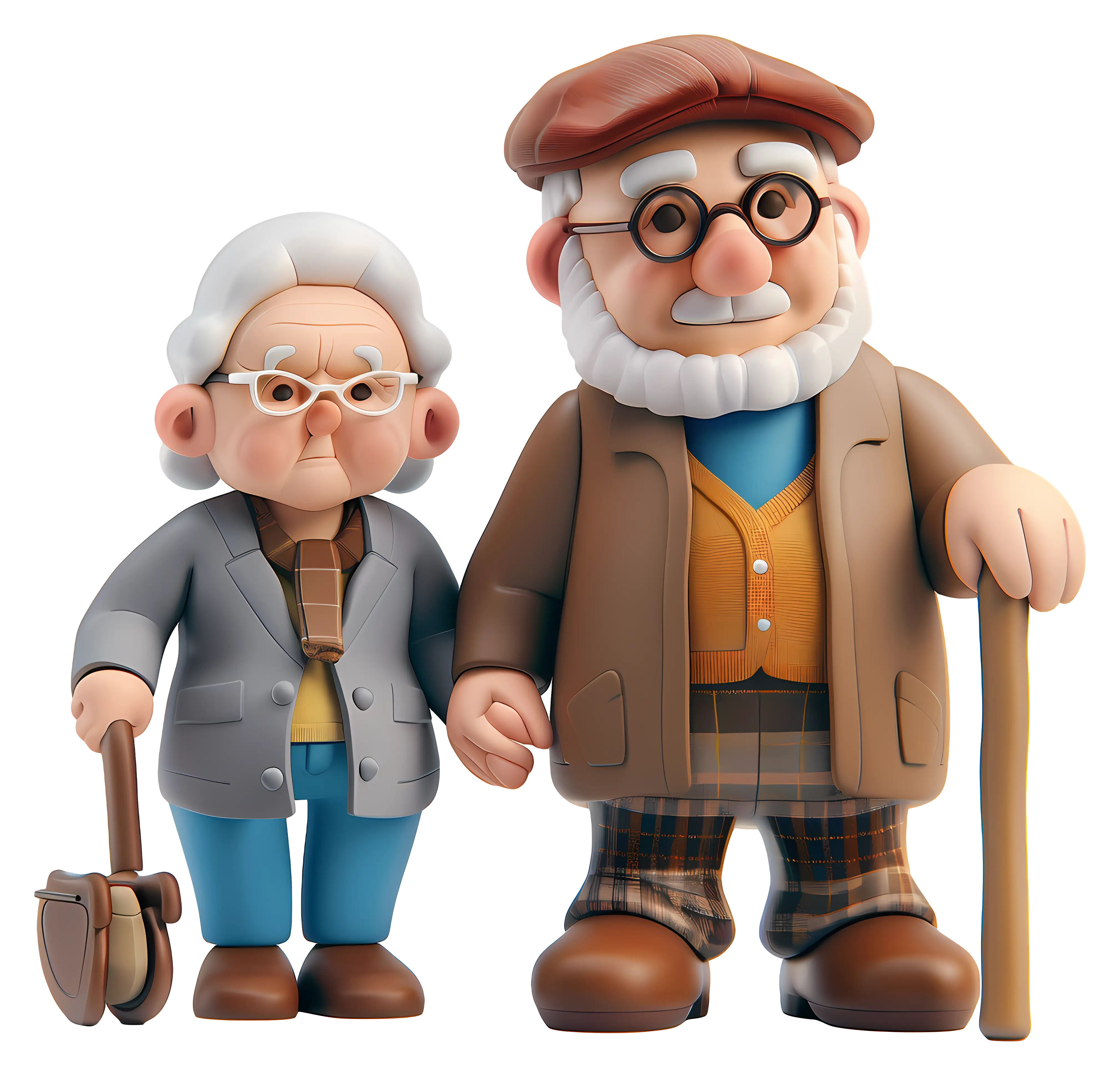 Elderly Couple with Canes