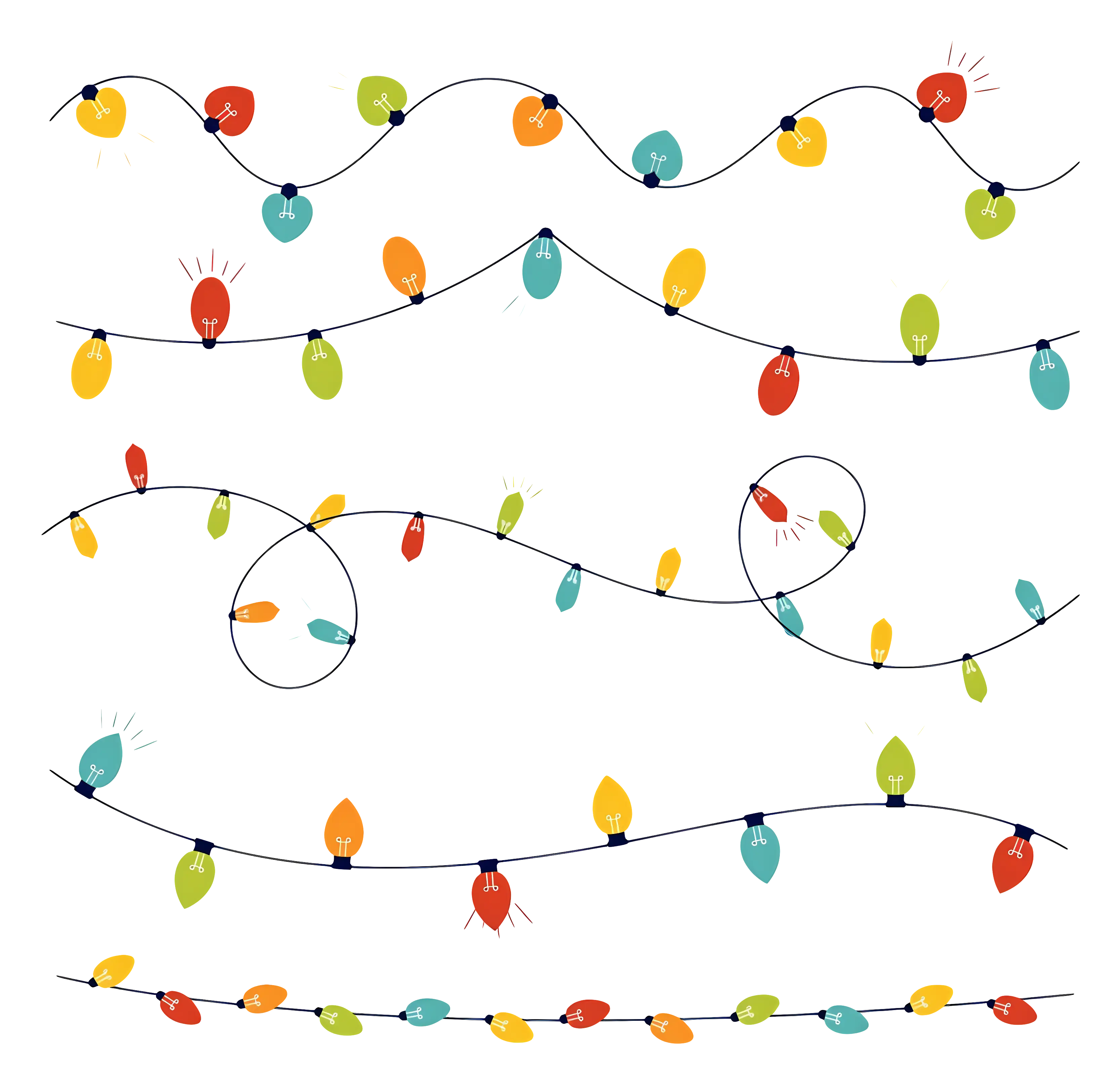 String Lights with Colorful Bulbs