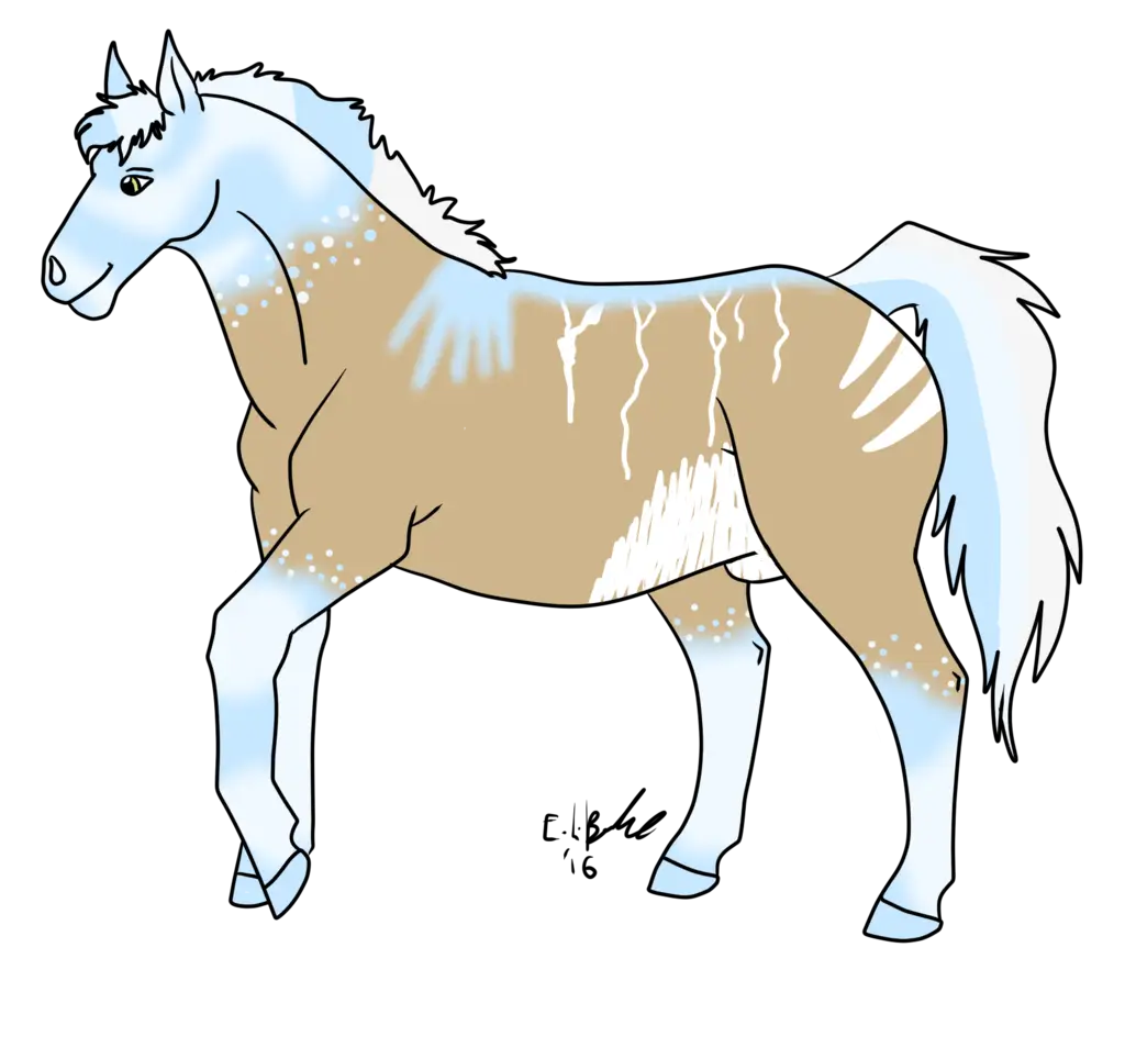 Cartoon Horse in Pastel Colors Illustration