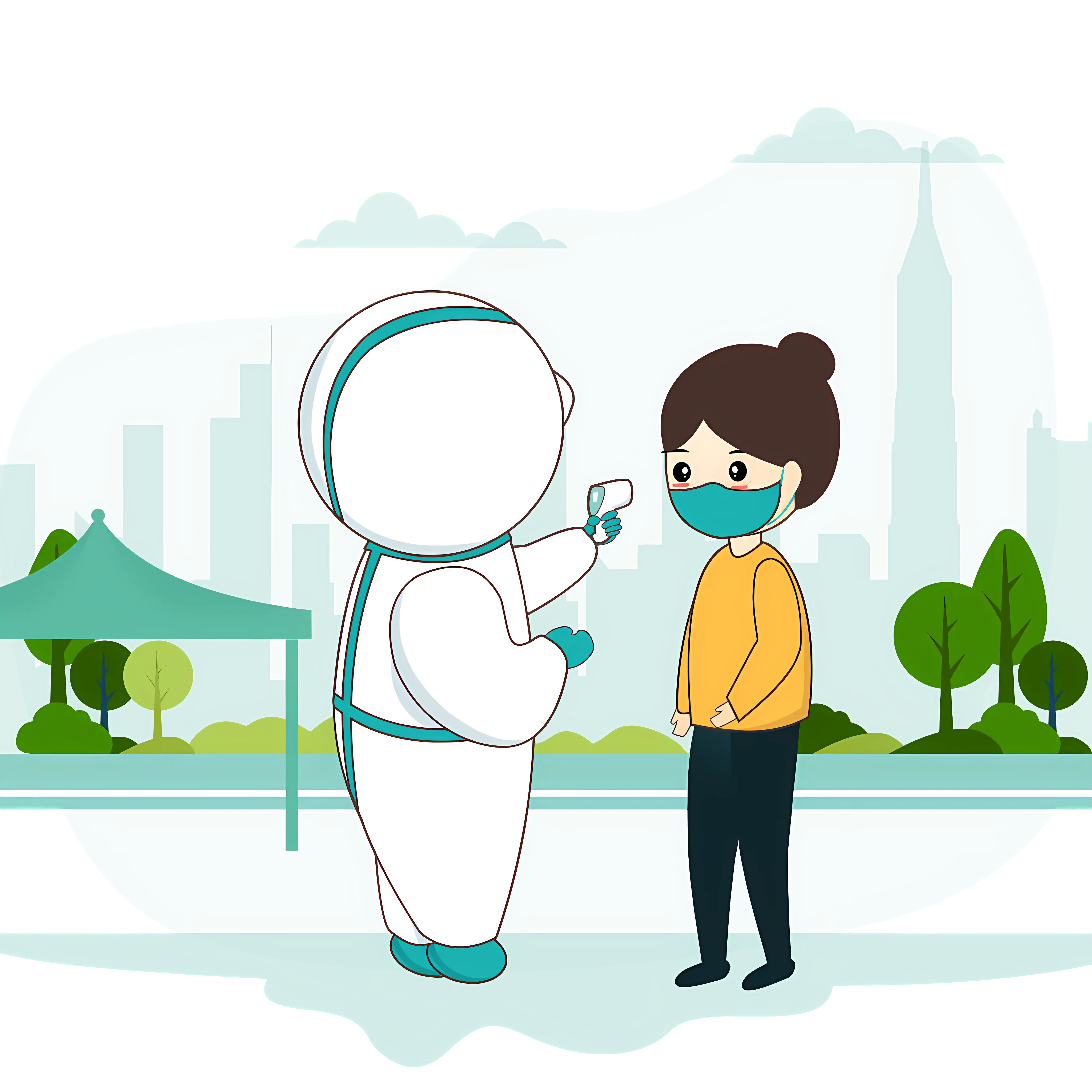 Person Undergoing Temperature Check