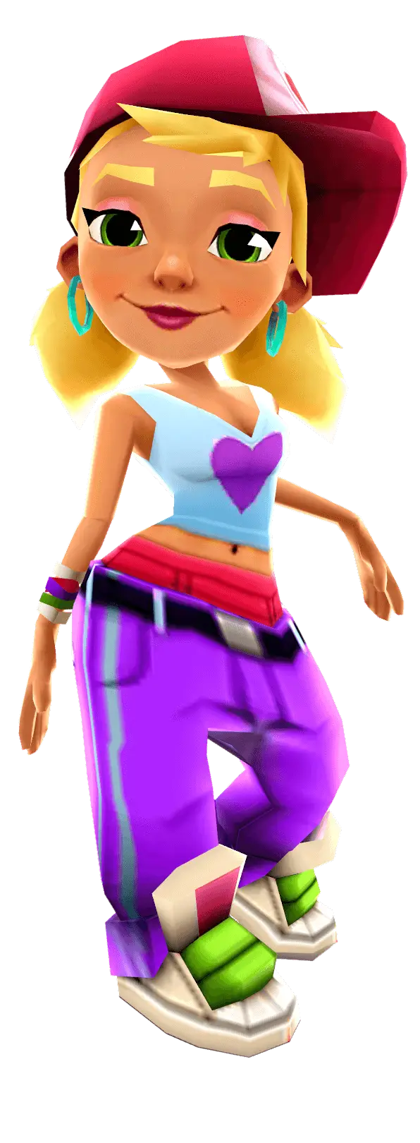 Animated Girl in Hip Hop Outfit