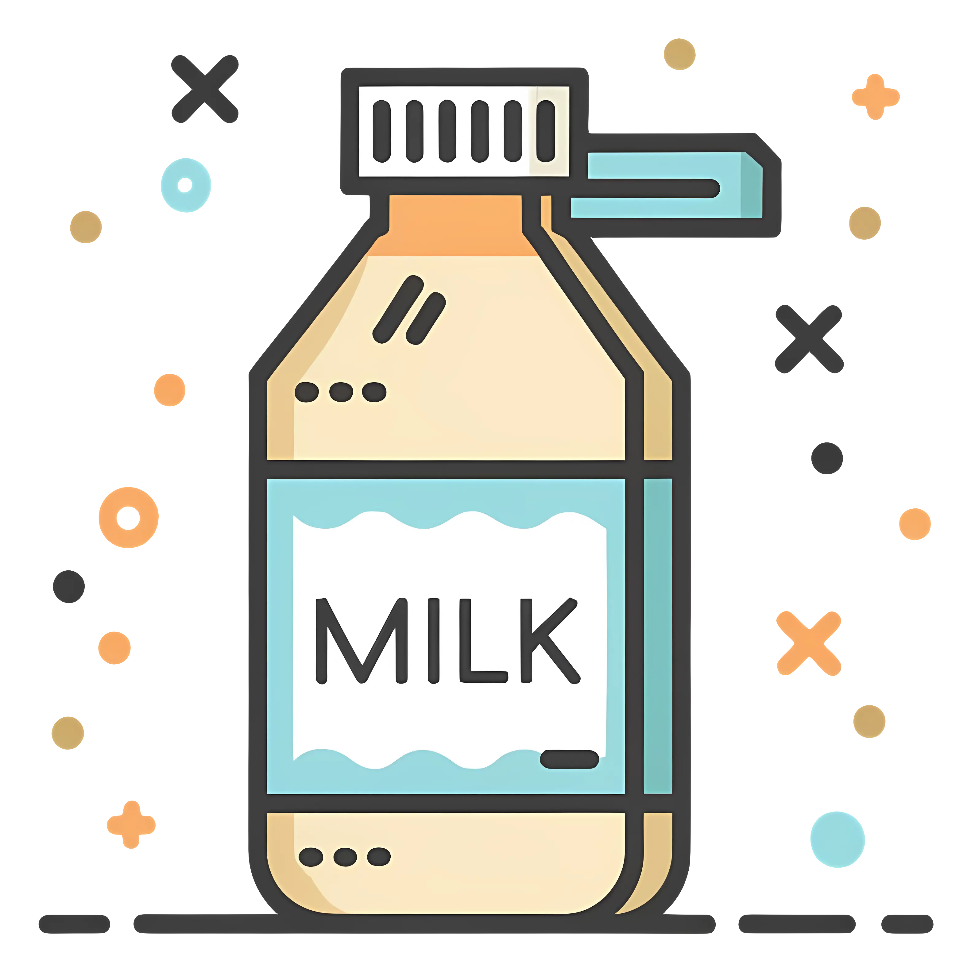 Milk Bottle with Cap