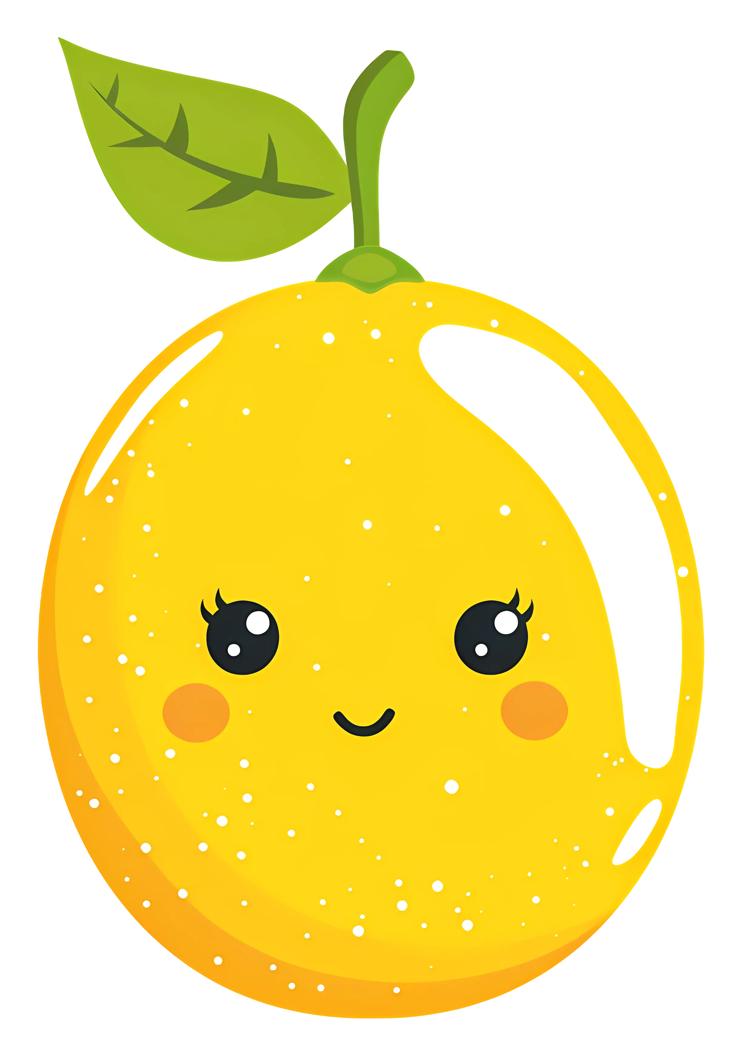 Smiling Lemon Cartoon Illustration
