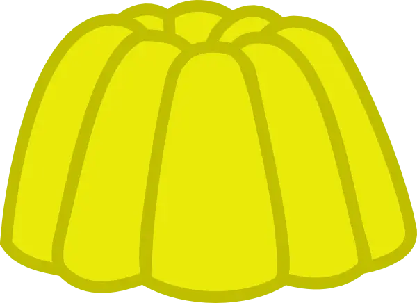 Yellow Jelly Dessert Illustration