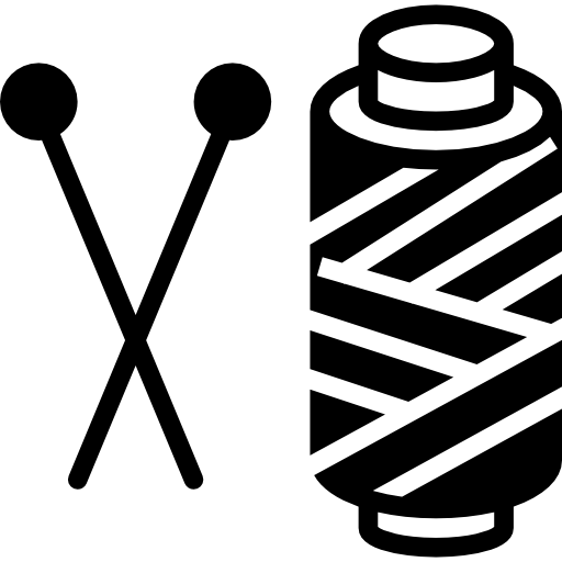 Knitting Needles and Yarn Icon