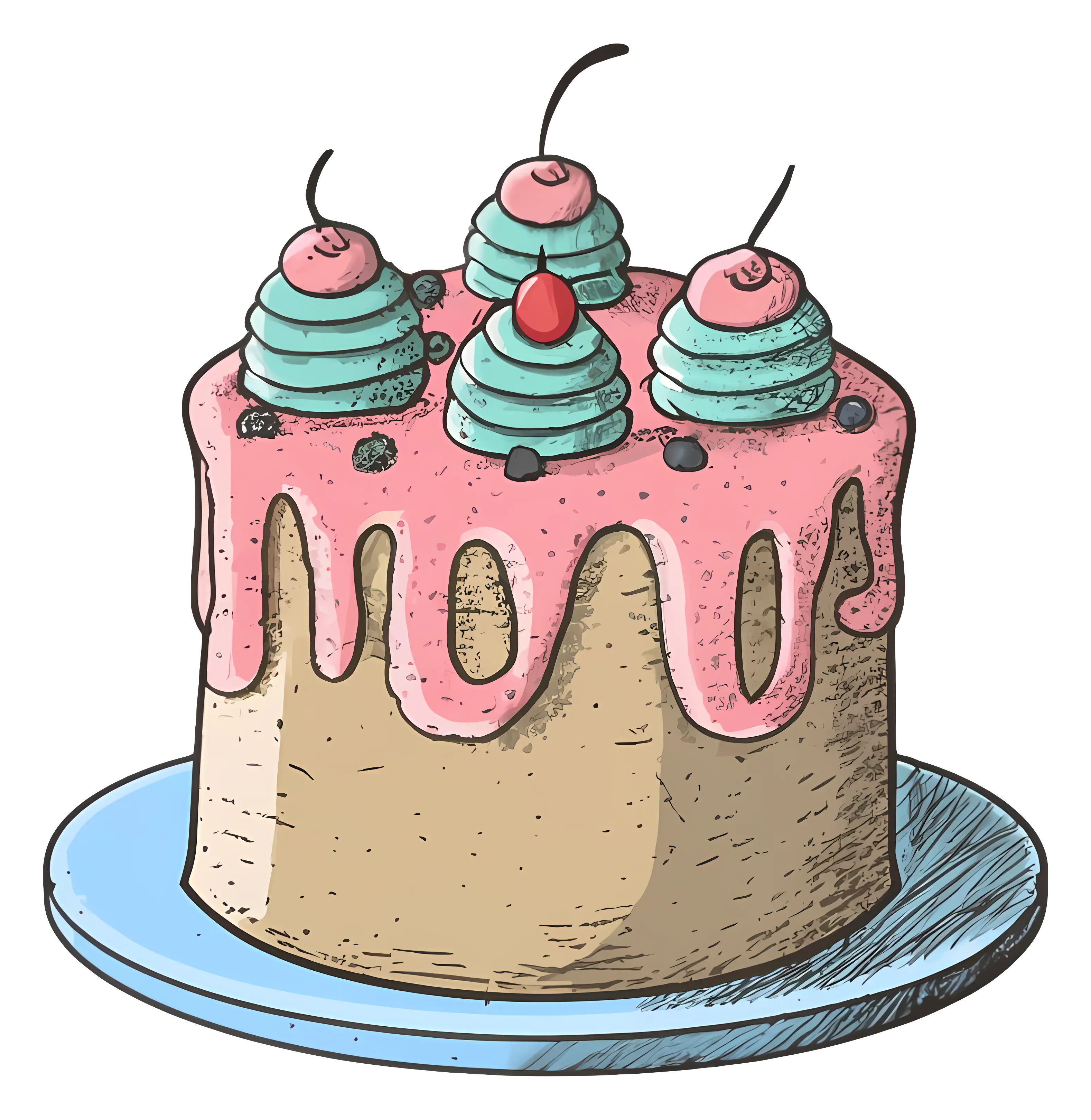 Delicious Iced Cake