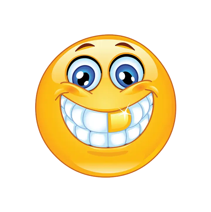 Happy Smiling Emoji with Bright Teeth