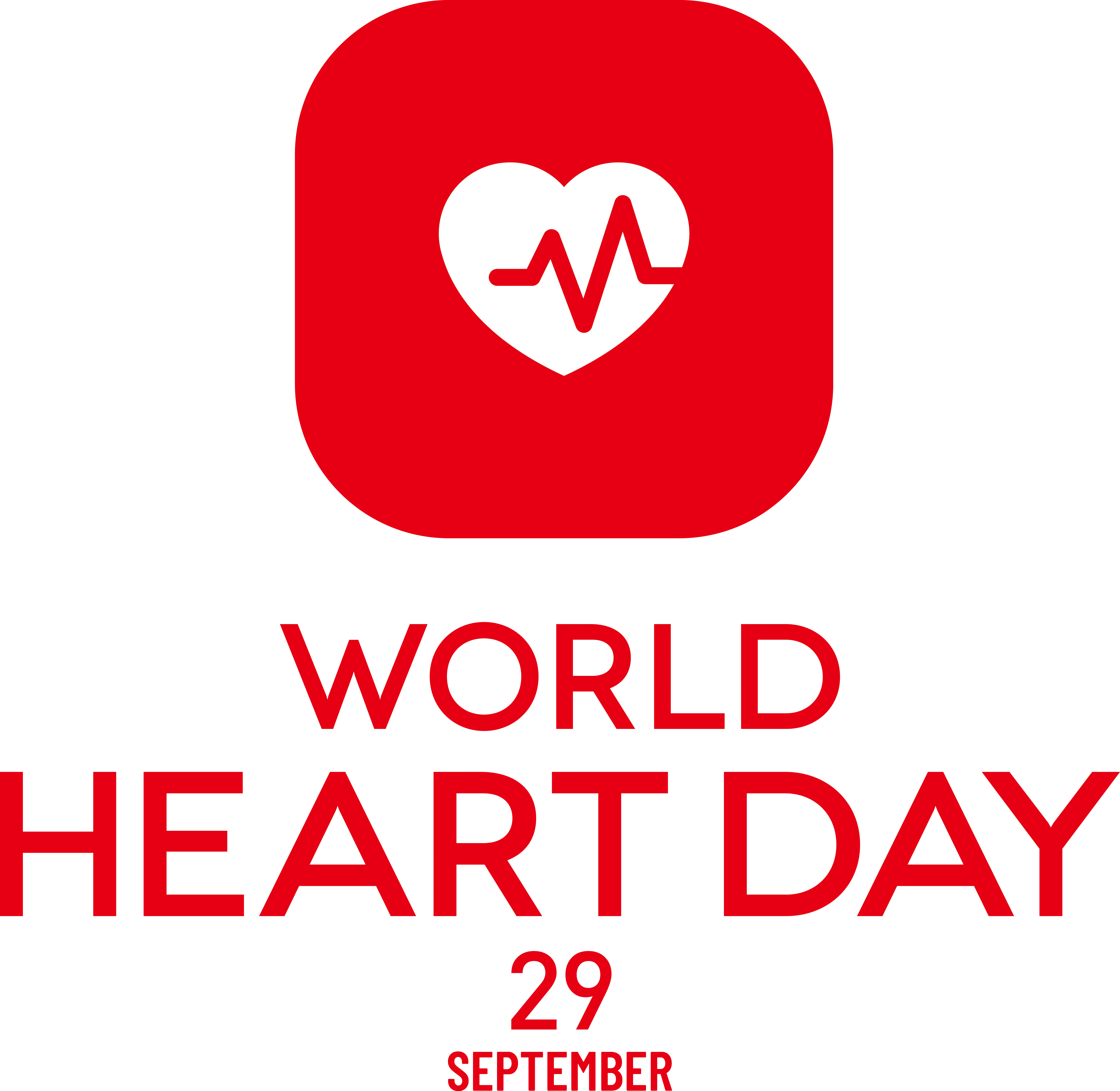 World Heart Day Design with Heart Icon