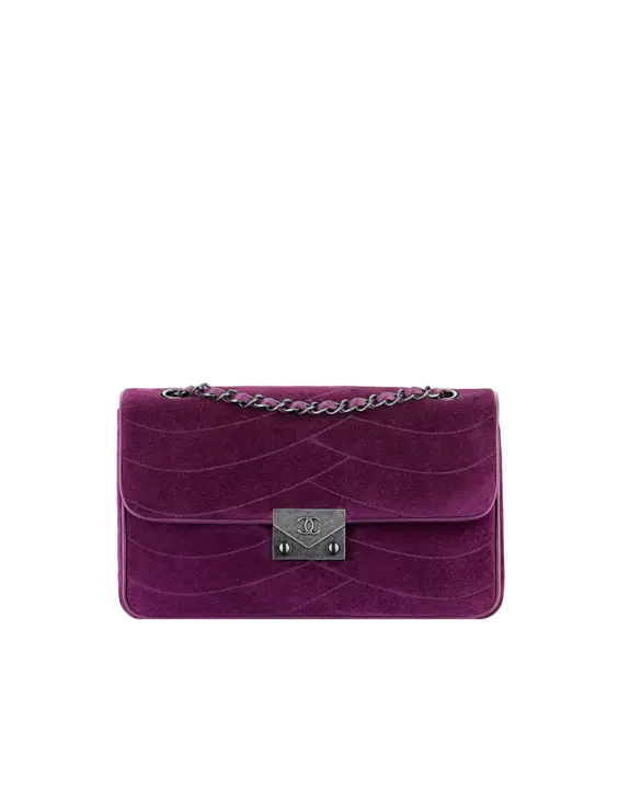 Chic Purple Velvet Handbag