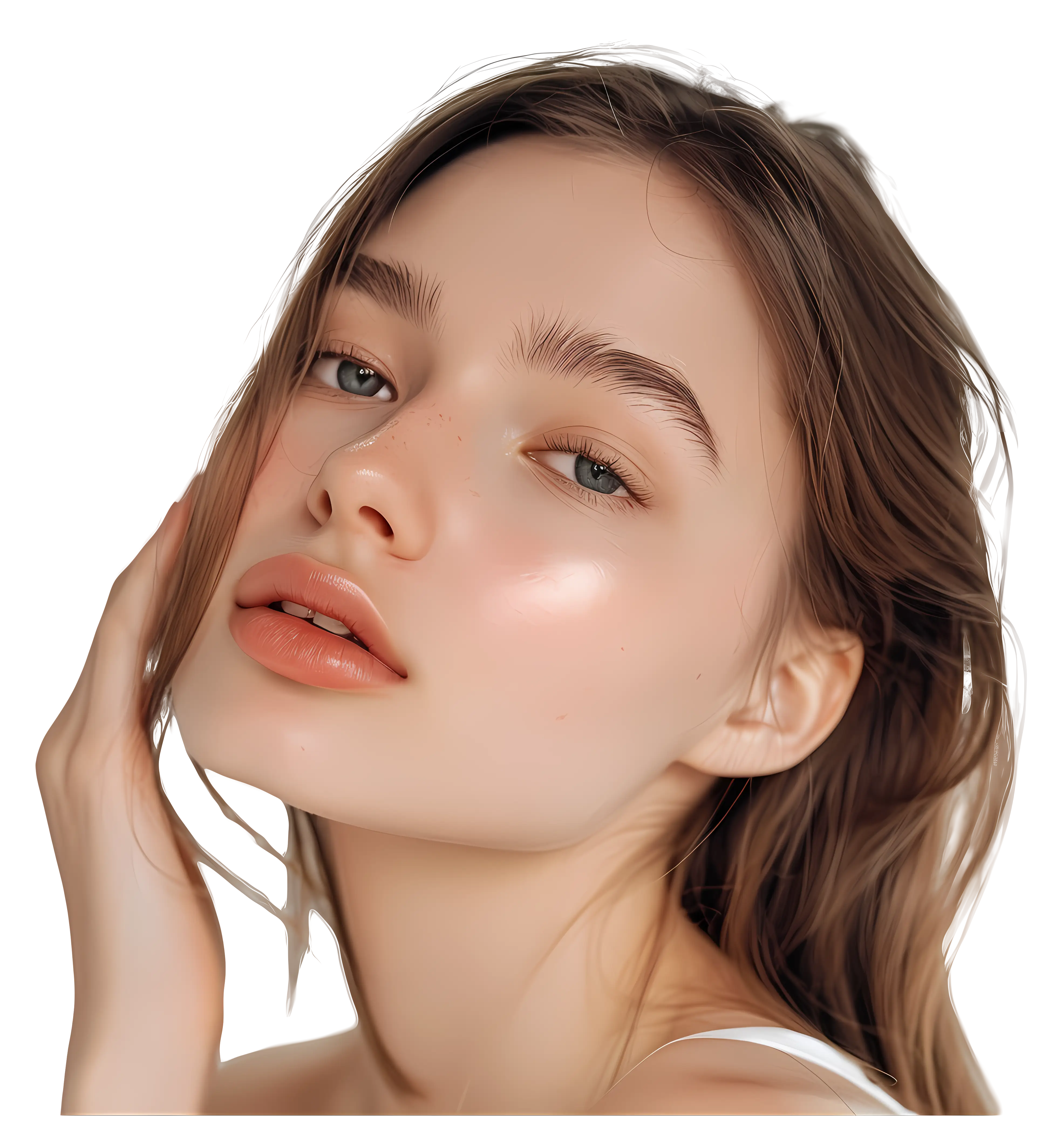 Woman with Glowing Skin