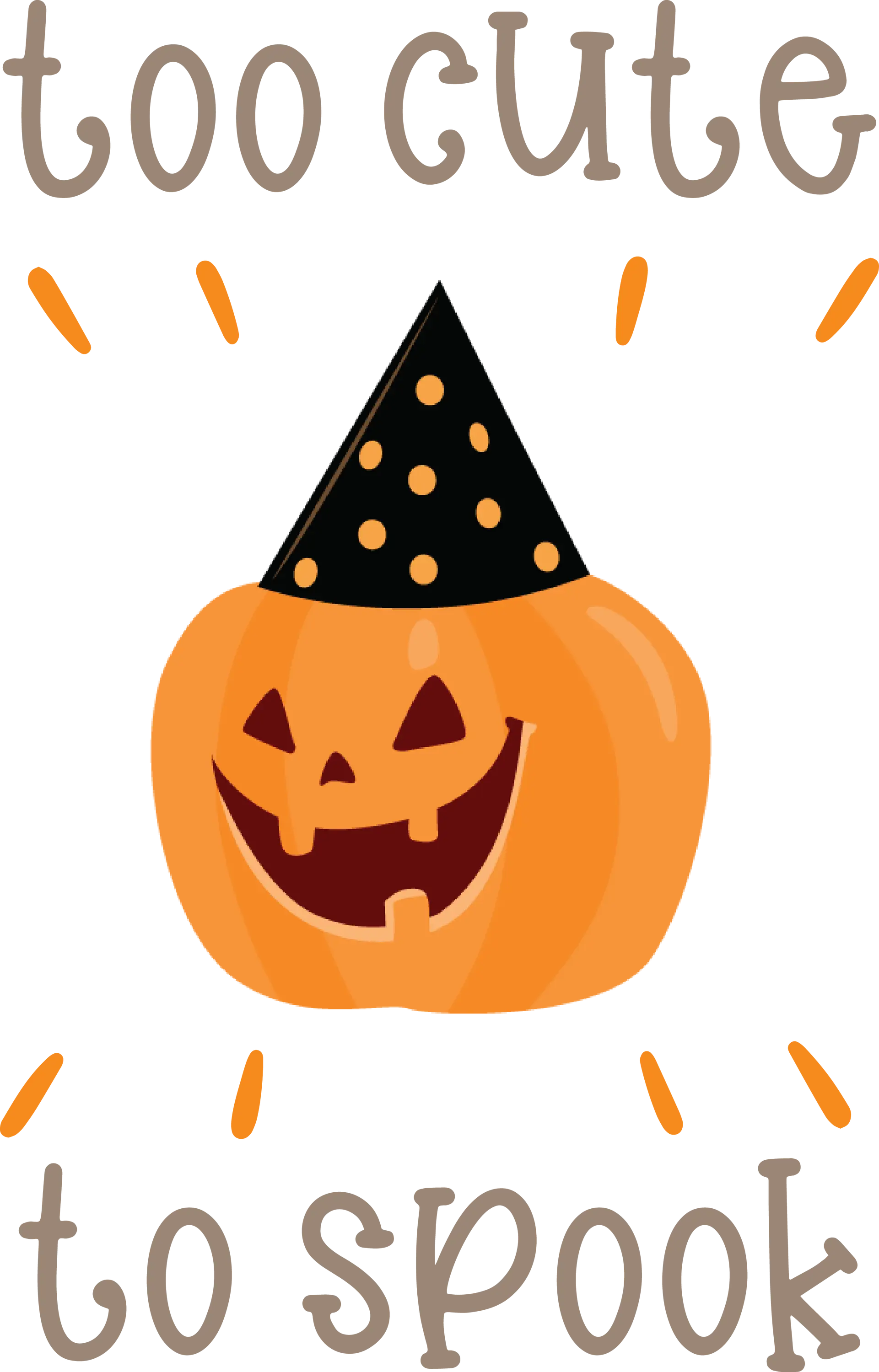Cute Pumpkin with Party Hat for Halloween