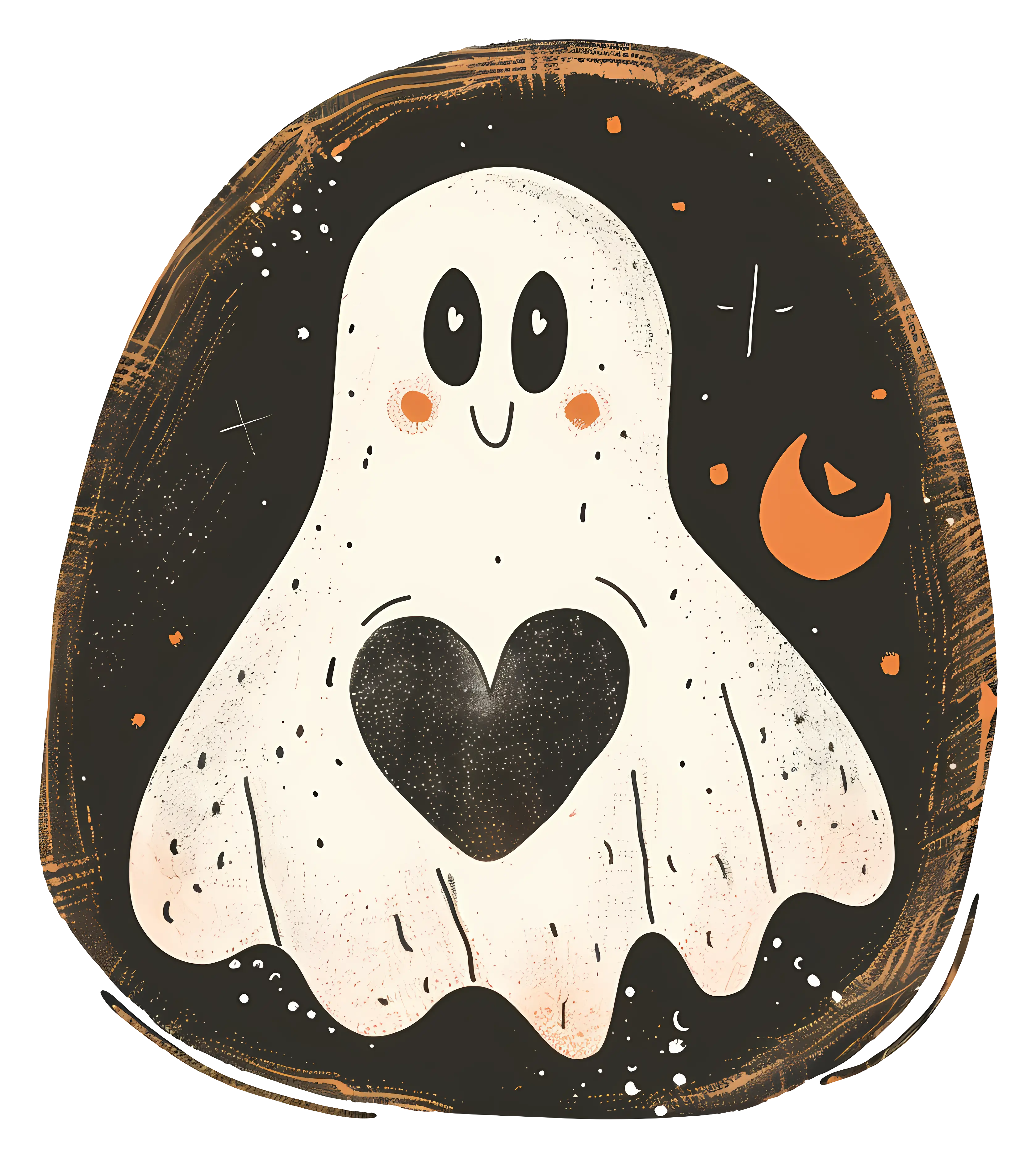 Cute Ghost with Heart