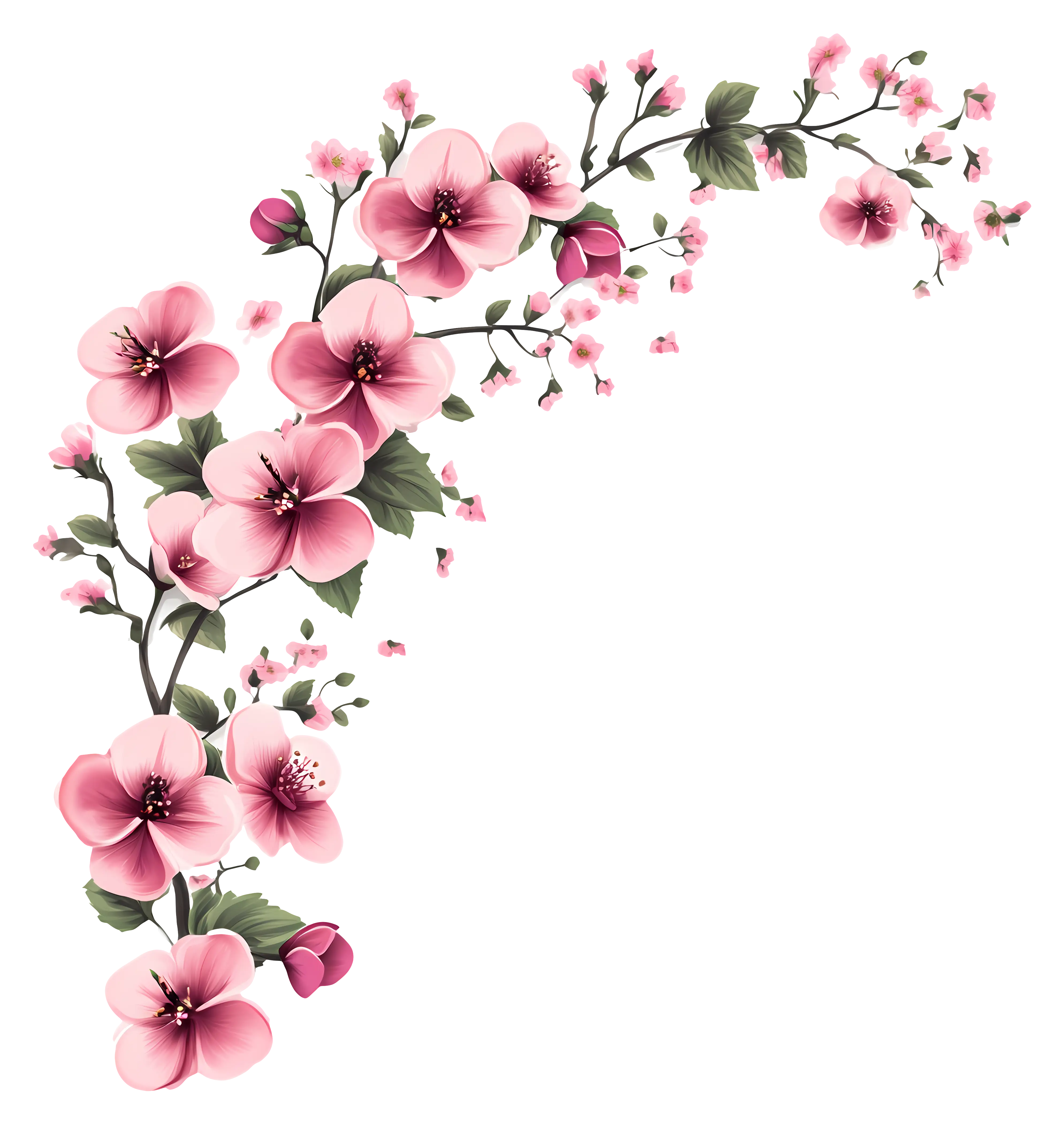 Pink Blossoming Flowers