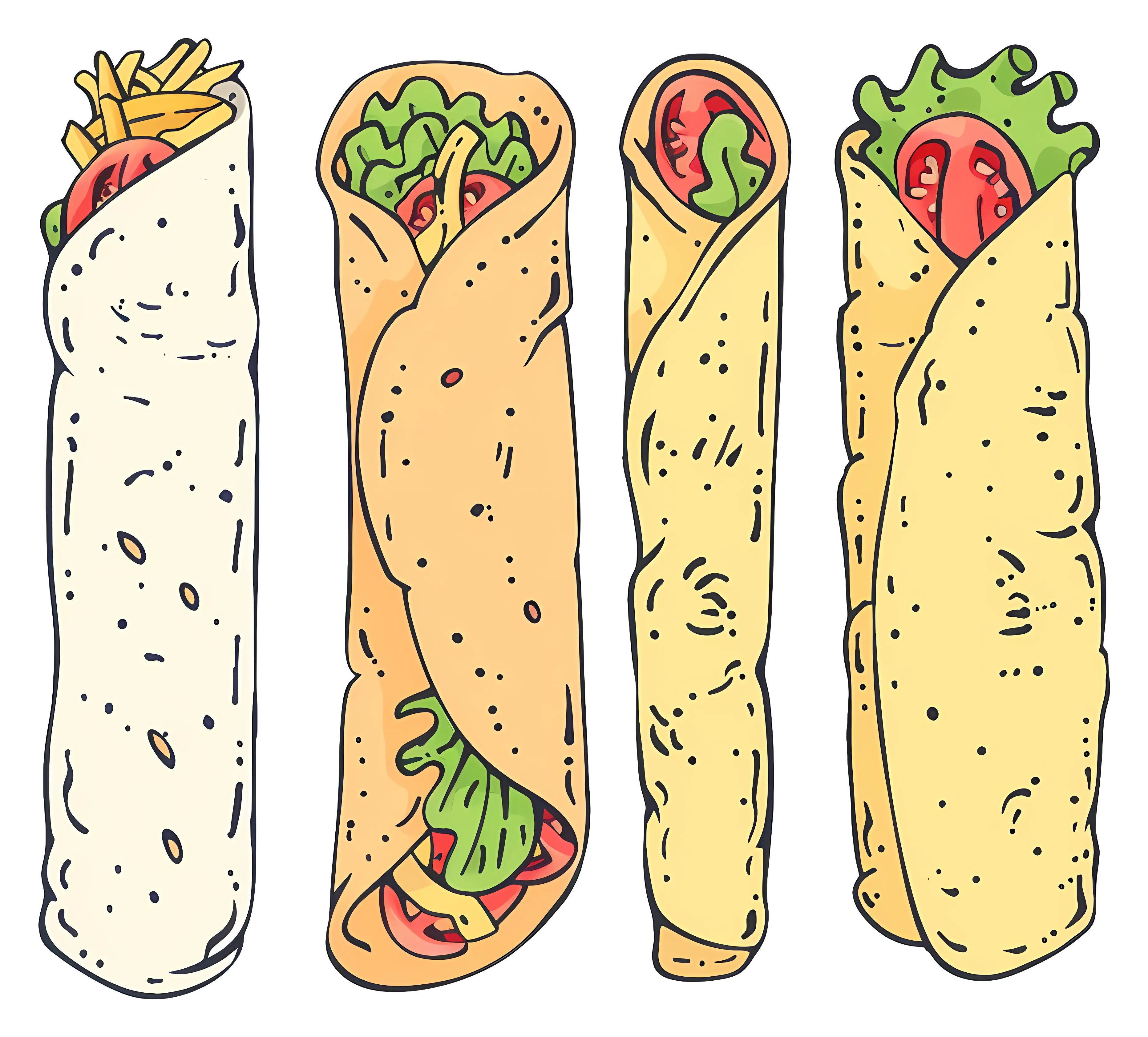 Various Types of Wraps for a Tasty Meal