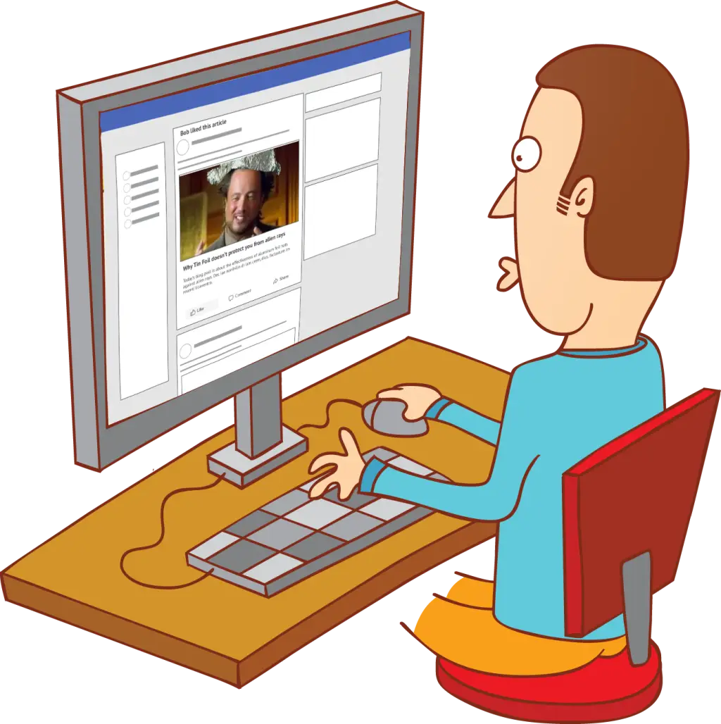 Cartoon of Computer User