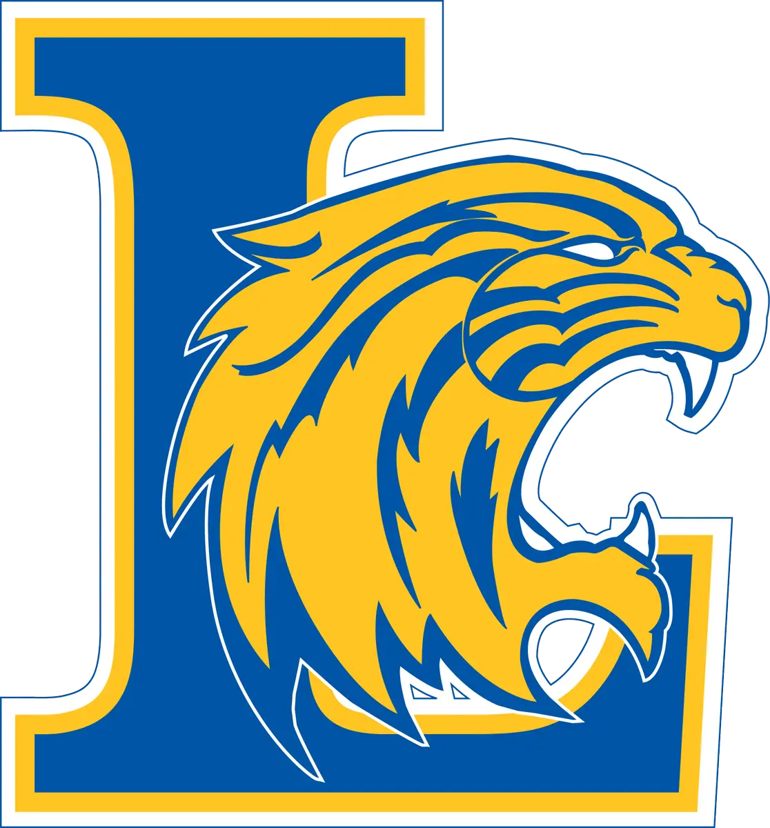 Blue and Yellow Tiger Mascot Logo Design