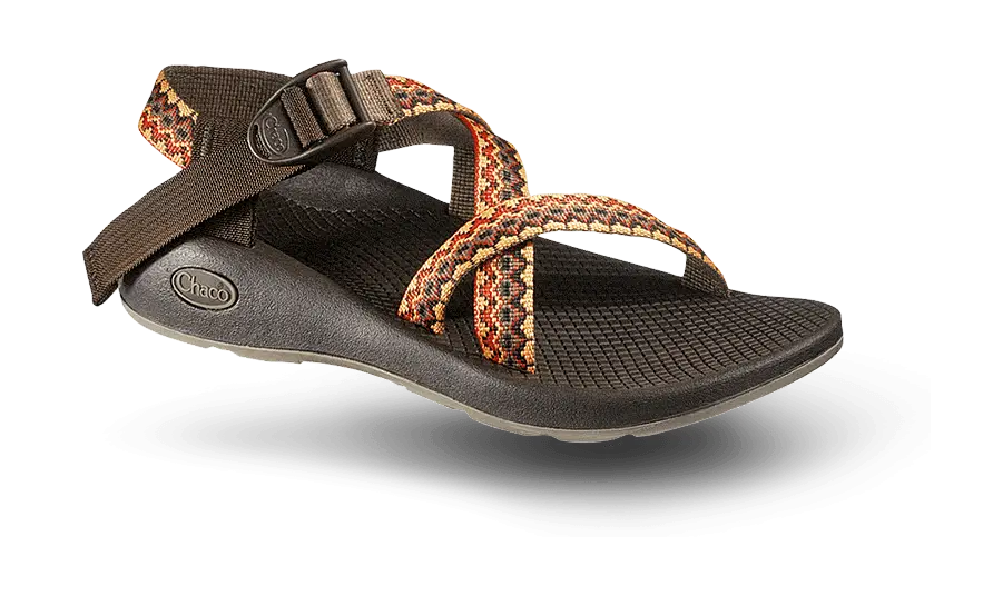 Brown Sandal with Patterned Straps