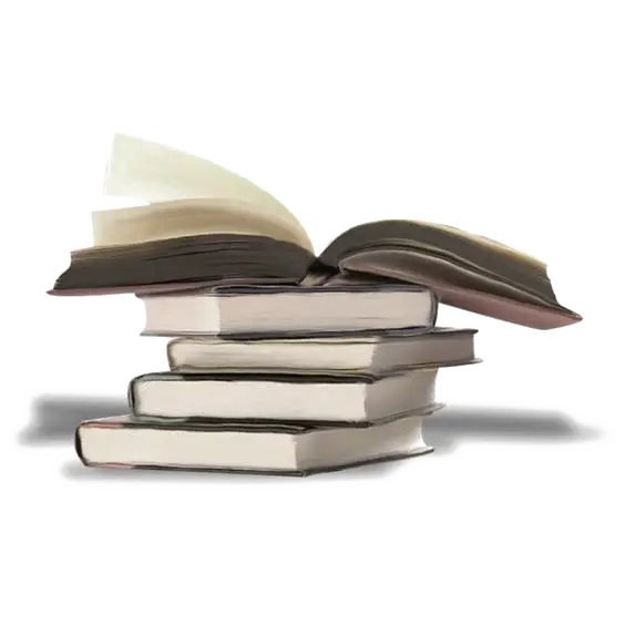 Stack of Books with an Open Book on Top