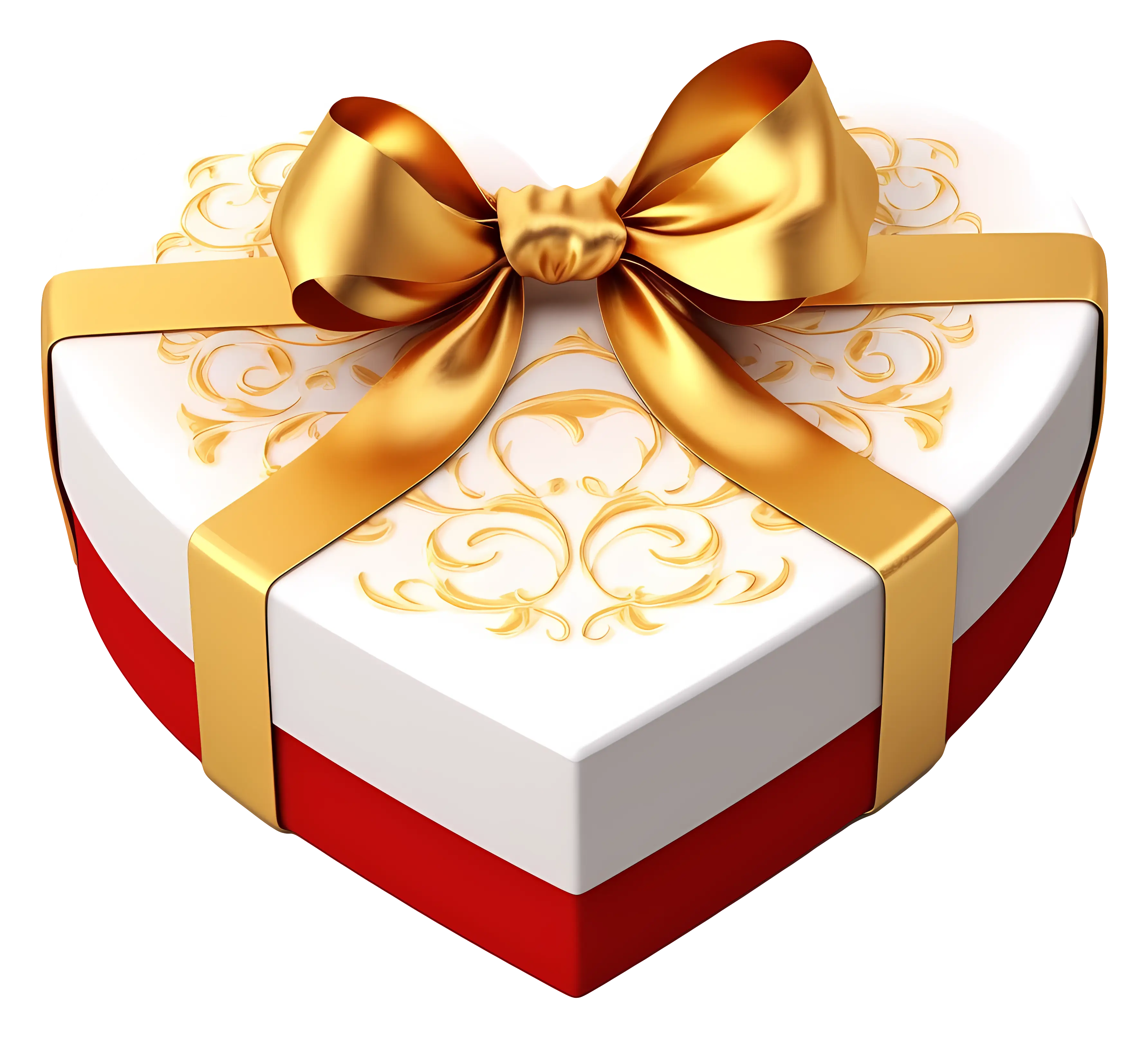 Heart-Shaped Gift Box with Elegant Ribbon Design