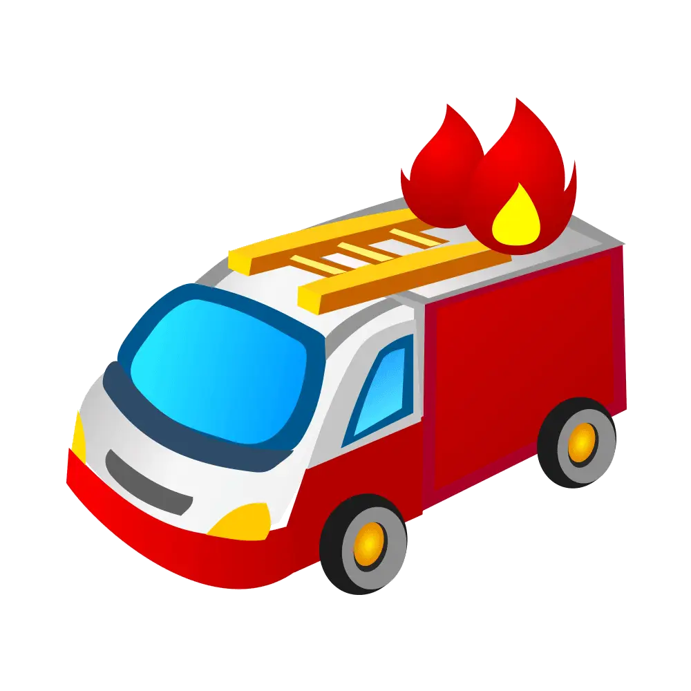 Cartoon Fire Truck Illustration