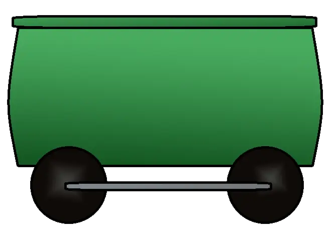 Green Cart with Wheels