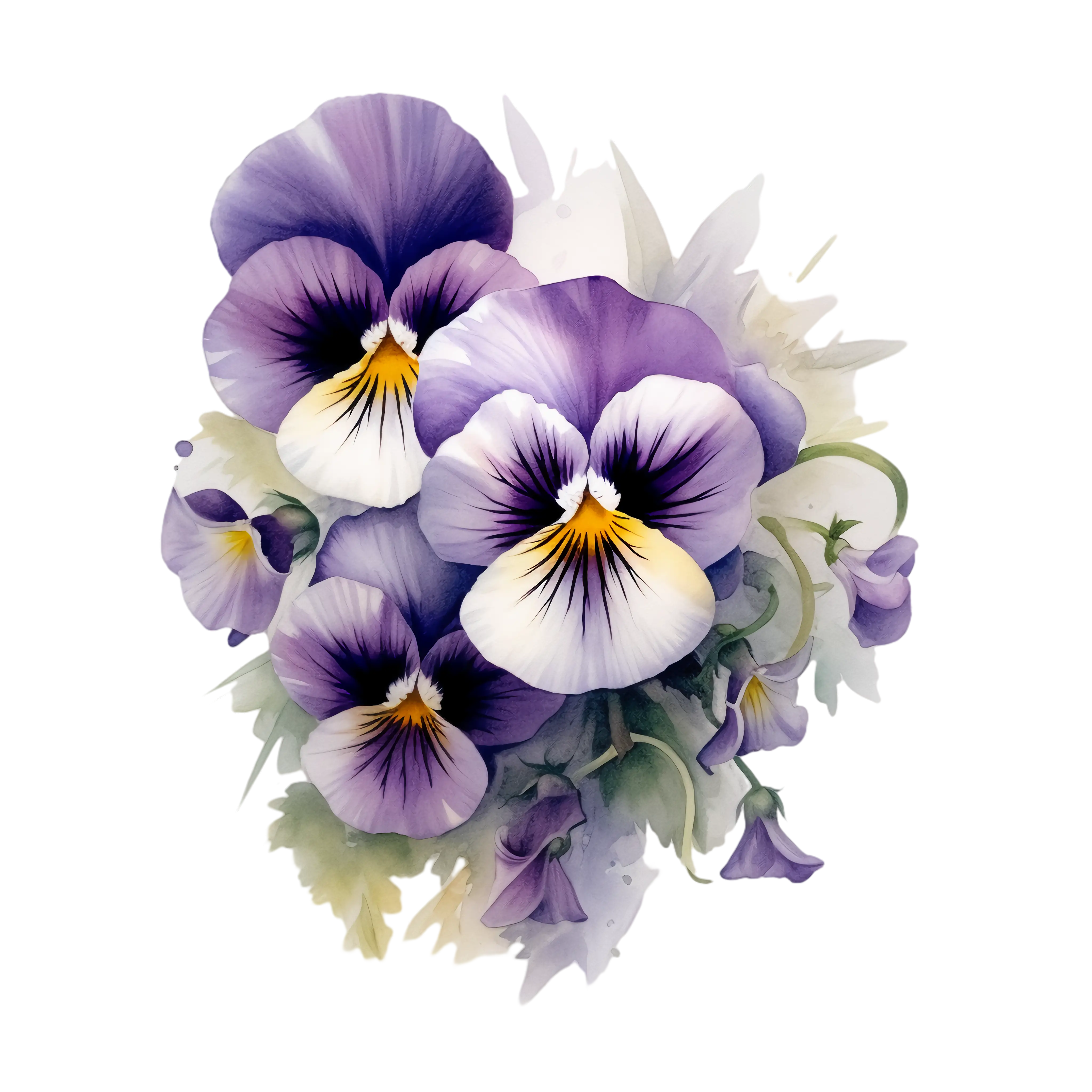 Beautiful Purple Pansies