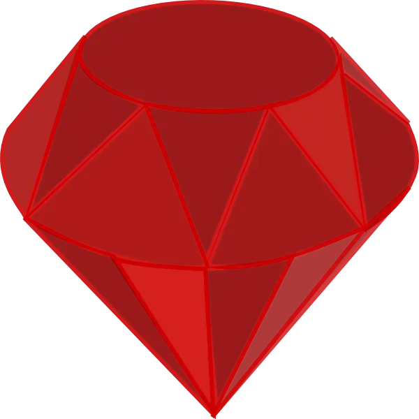 Shiny Red Gemstone Illustration