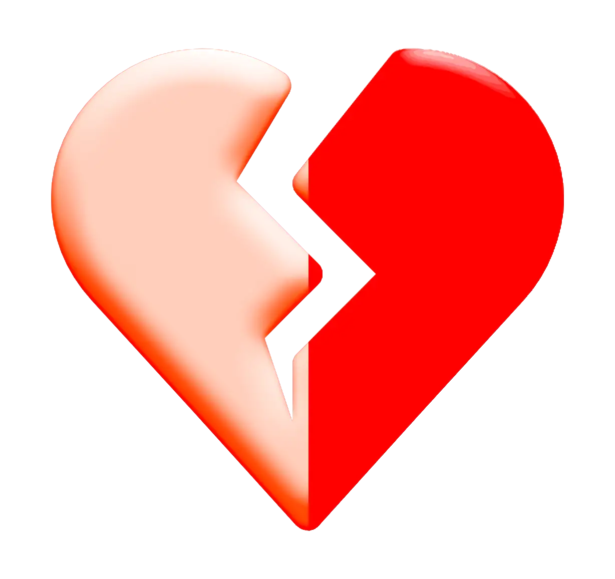 Broken Red Heart Symbol