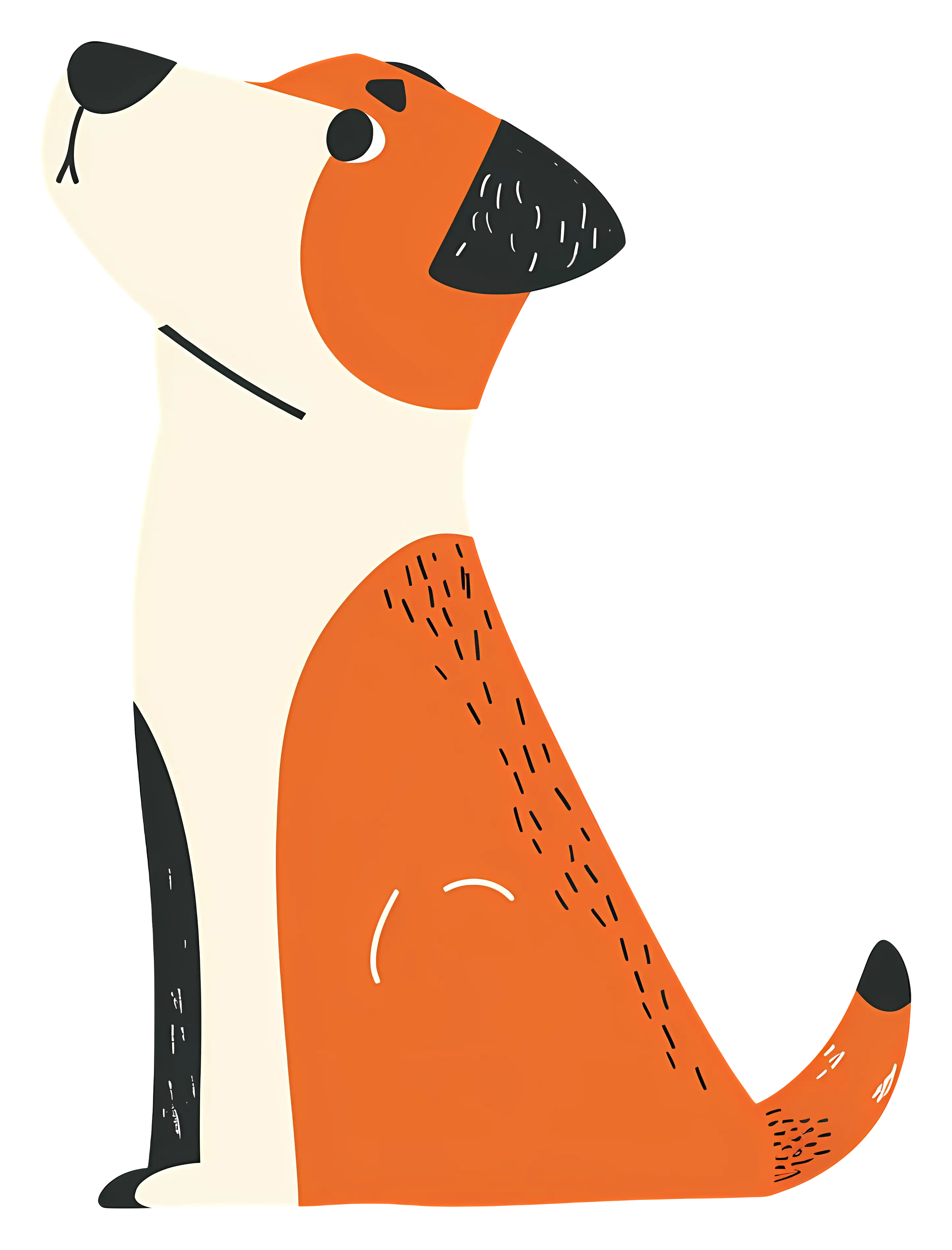 Cute Cartoon Dog Sitting