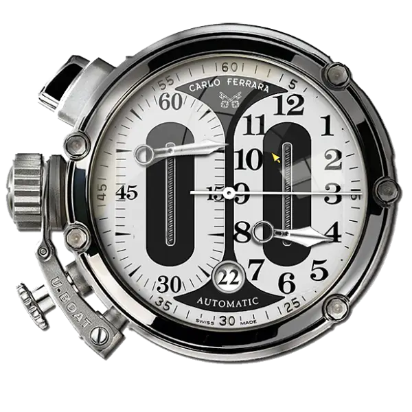 Mechanical Watch with Dual Dials