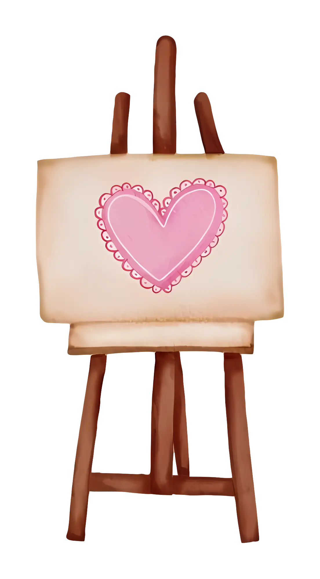 Heart on easel