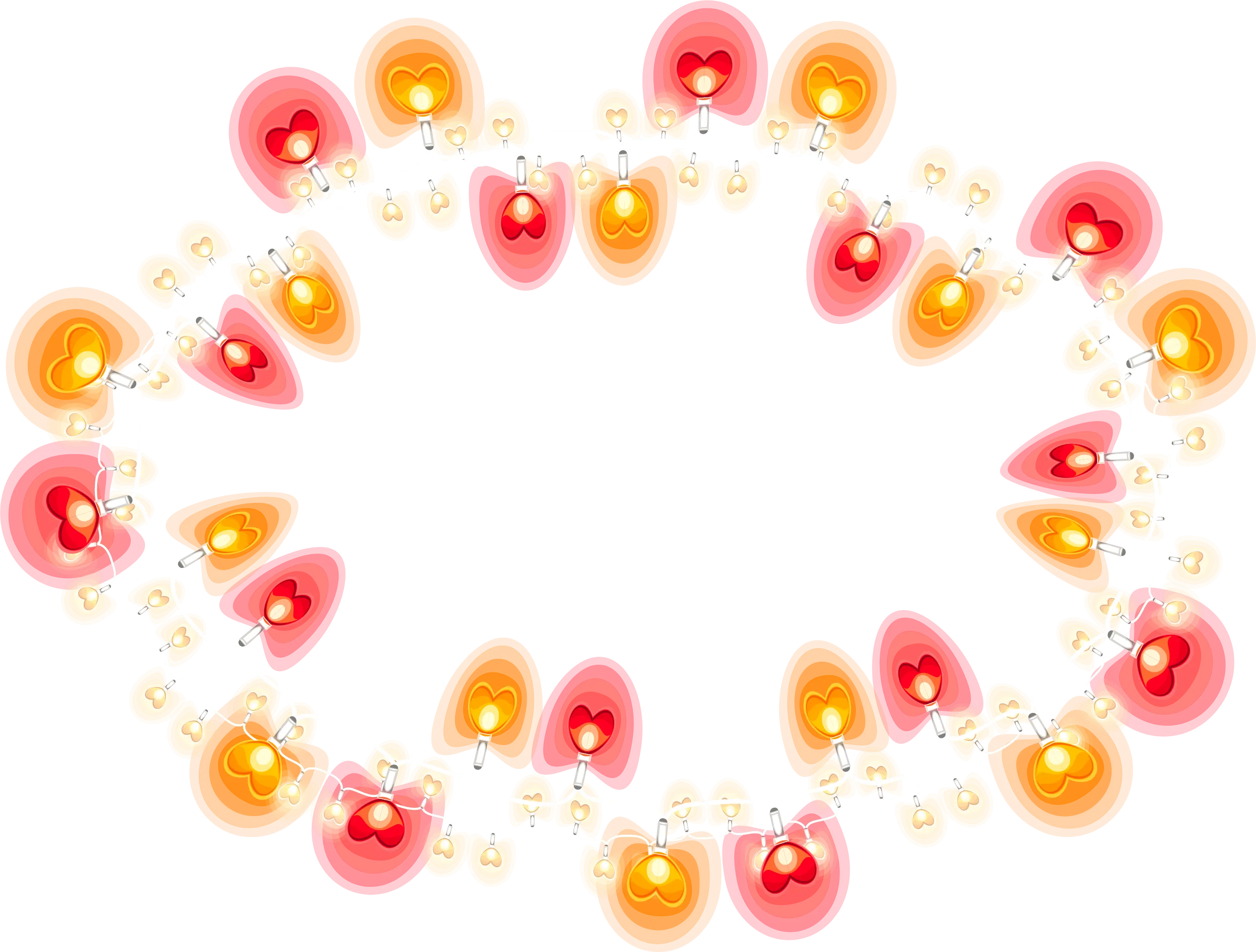 Warm Decorative String Lights Illustration