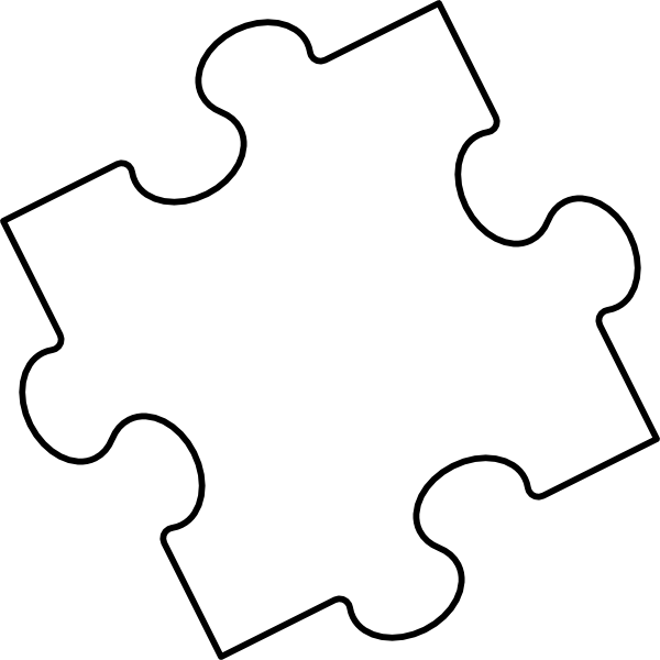 Single Puzzle Piece Outline
