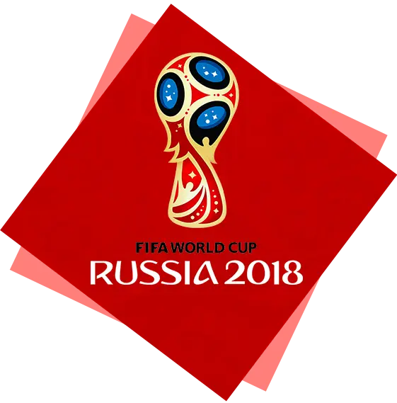FIFA World Cup 2018 Logo on Red Background