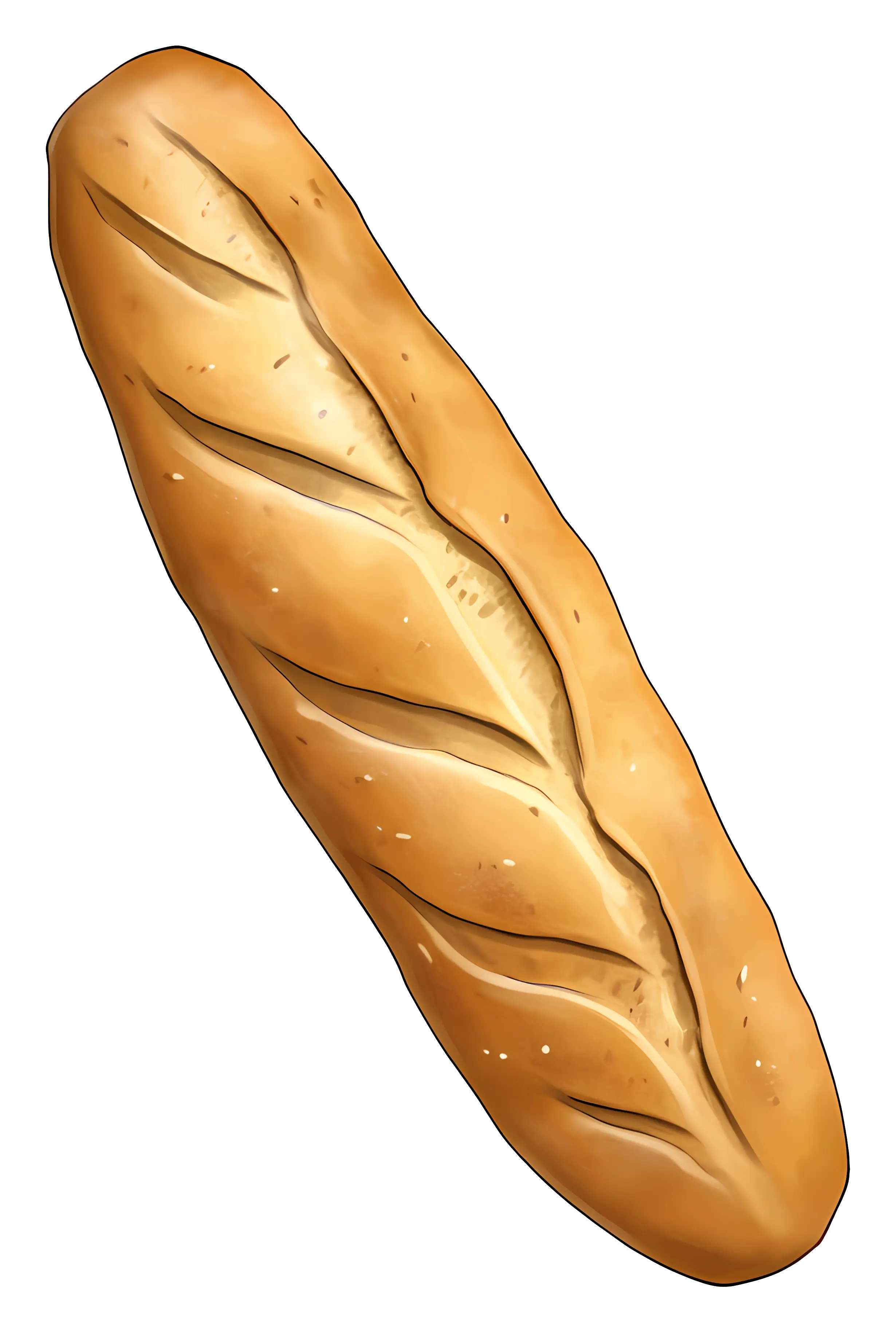 French Baguette Illustration