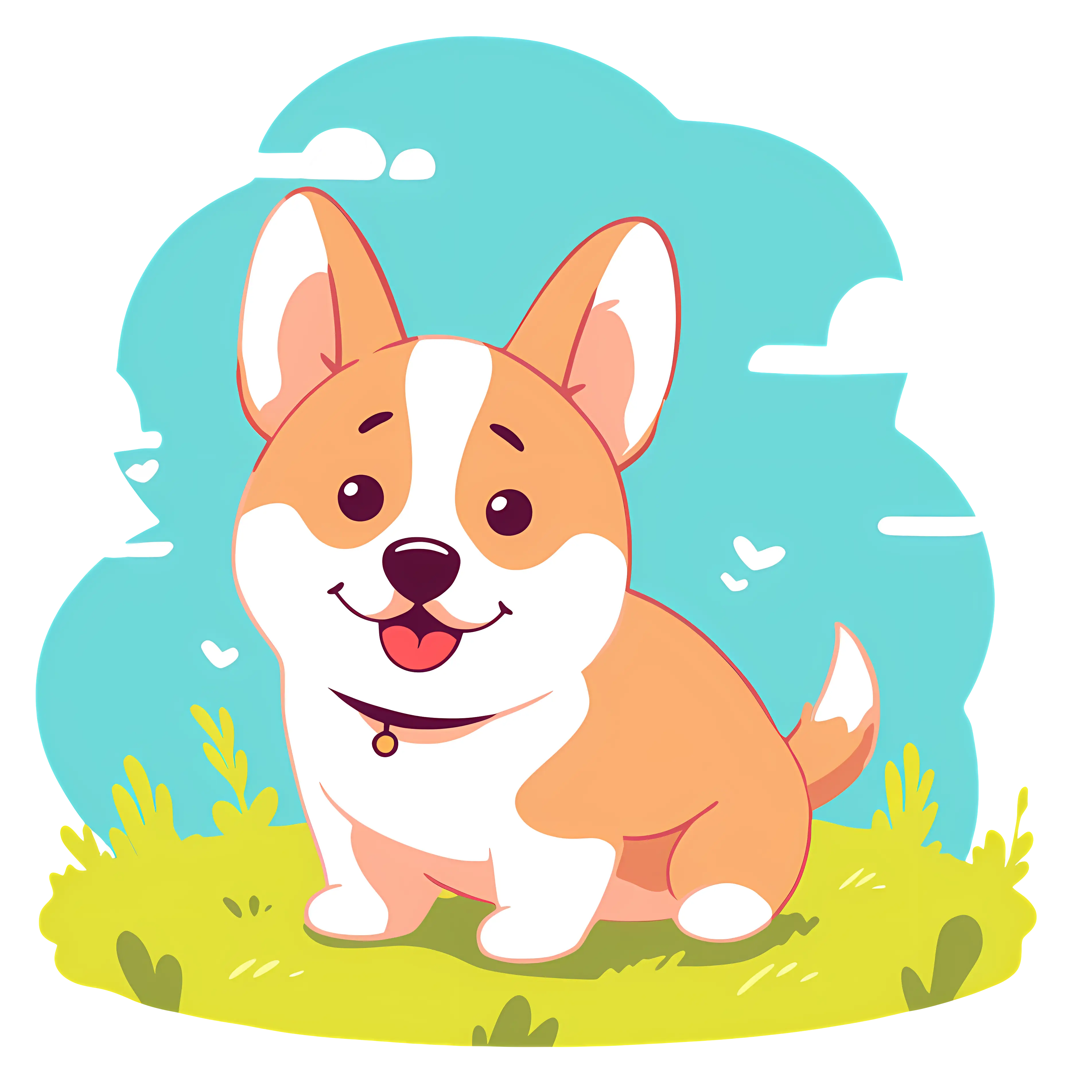 Happy Corgi in the Outdoors