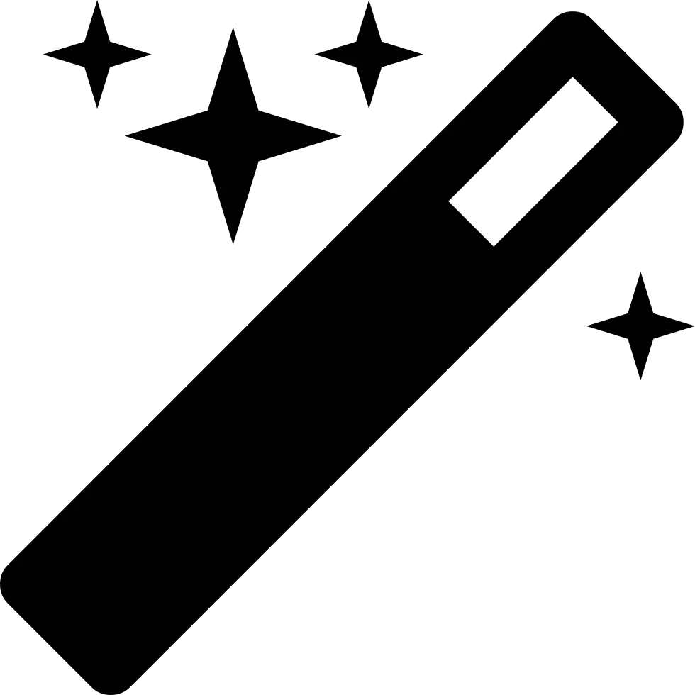 Black Magic Wand Icon